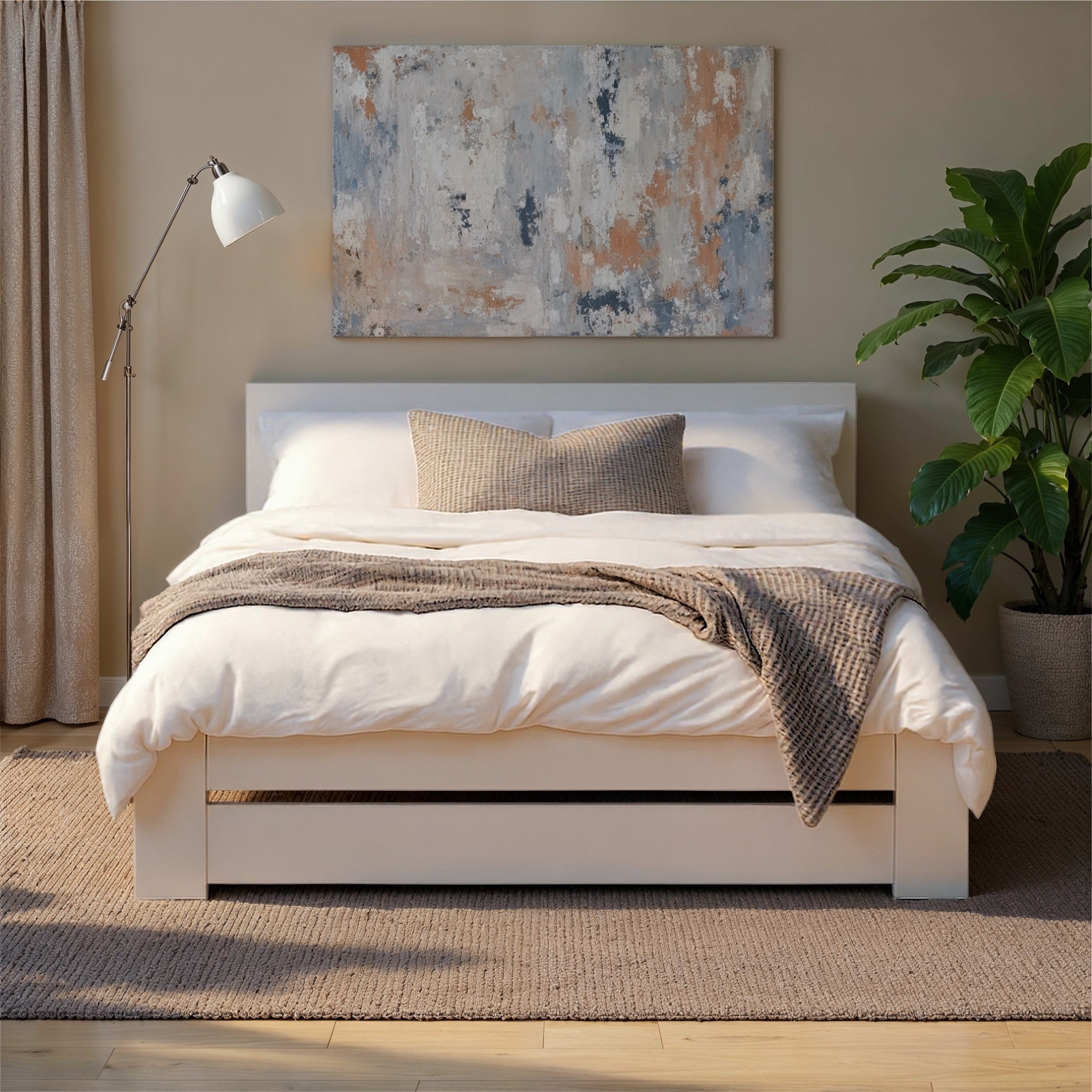 Alfie Queen Bed Frame, White