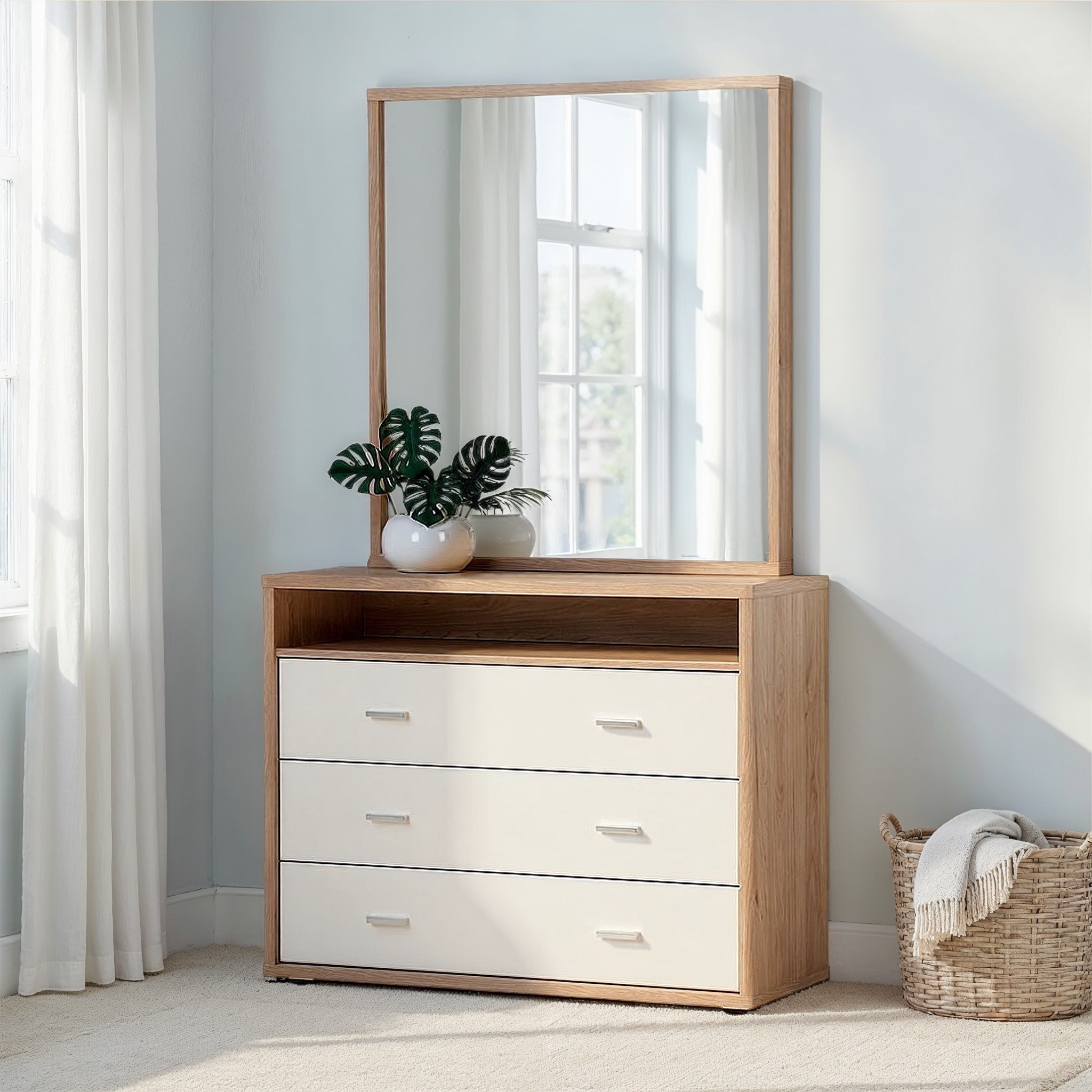 Alfie Lowboy & Dresser Mirror
