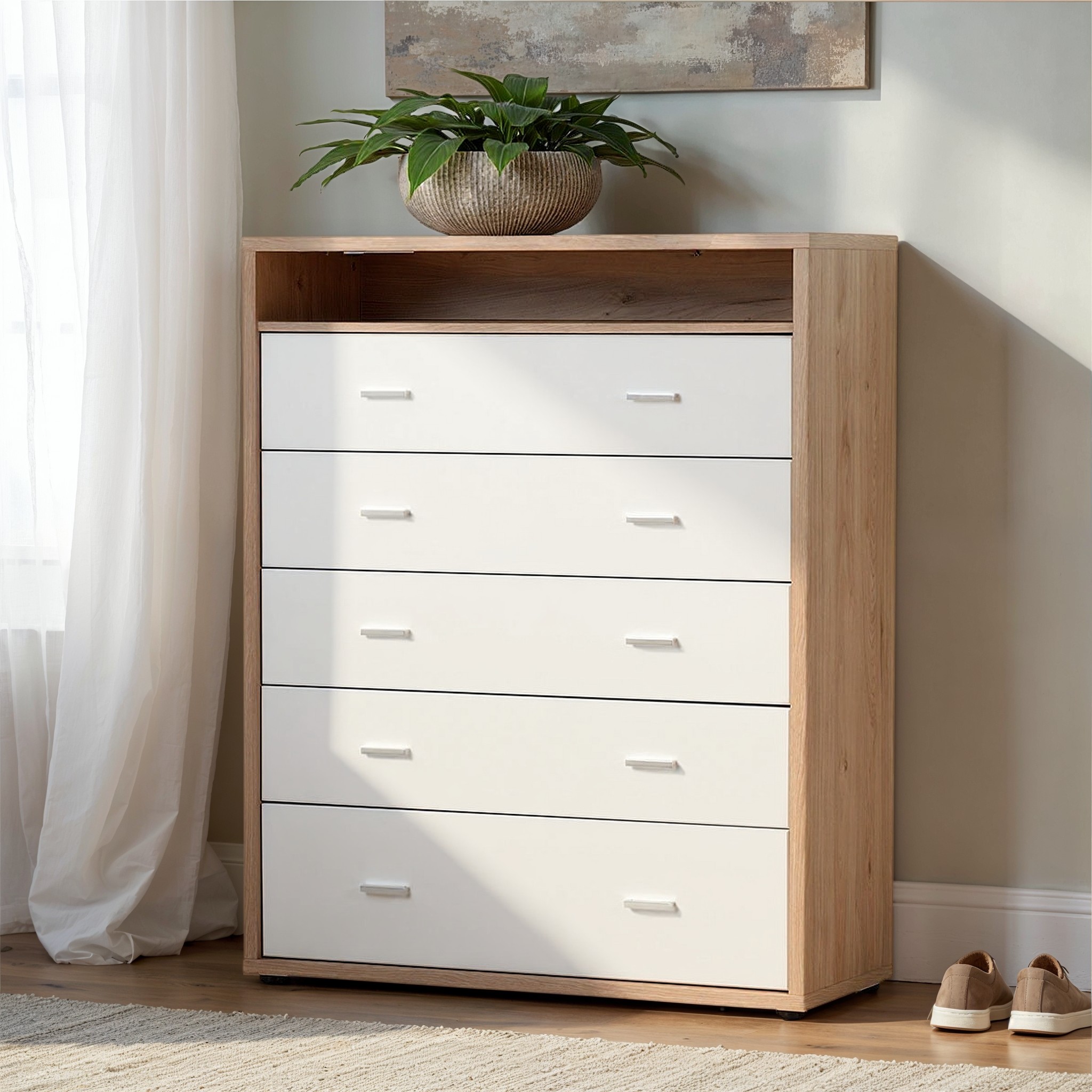 Alfie 5 Drawer Chest - W100