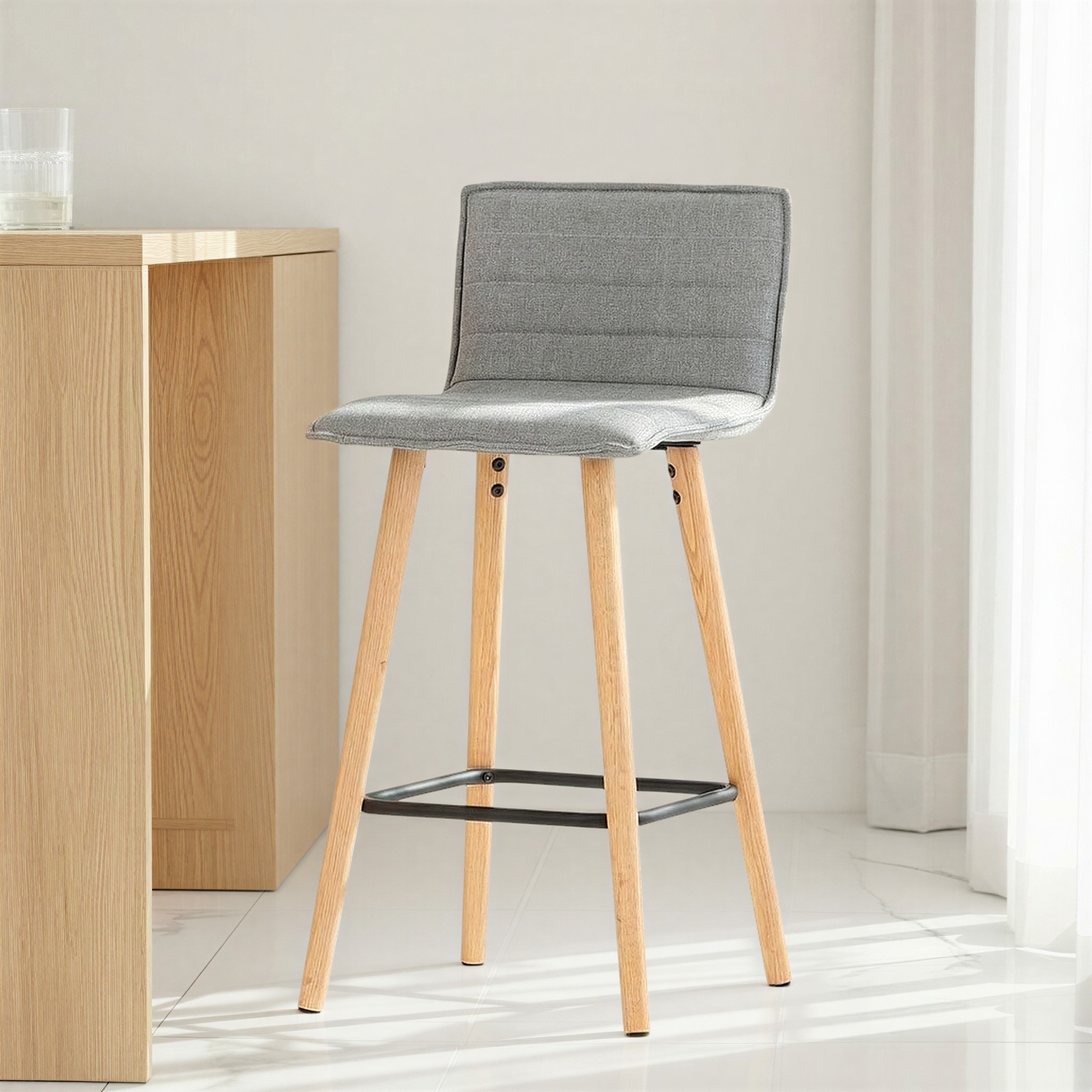 Alma Barstool, Light Grey