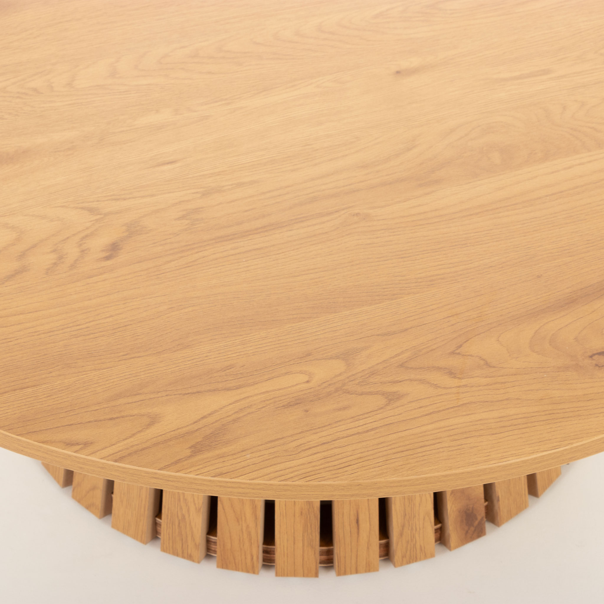 Ambrose Round Coffee Table KD, Wild Oak