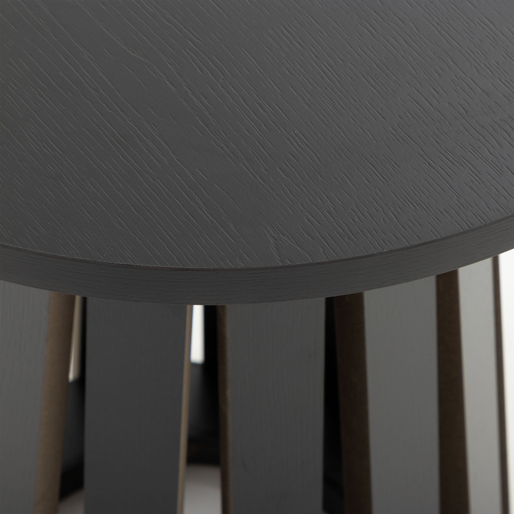 Ambrose Round Side Table KD, Black