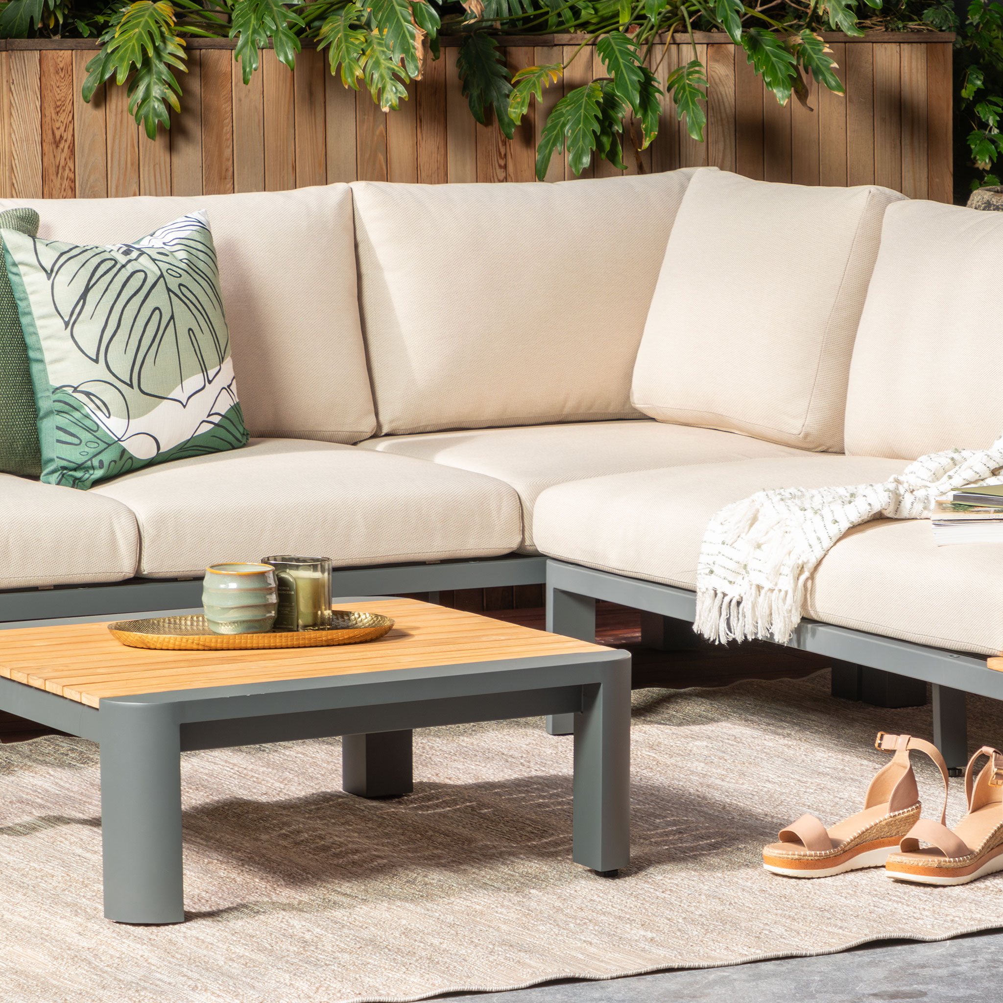 Antigua Outdoor Coffee Table - W80, Charcoal