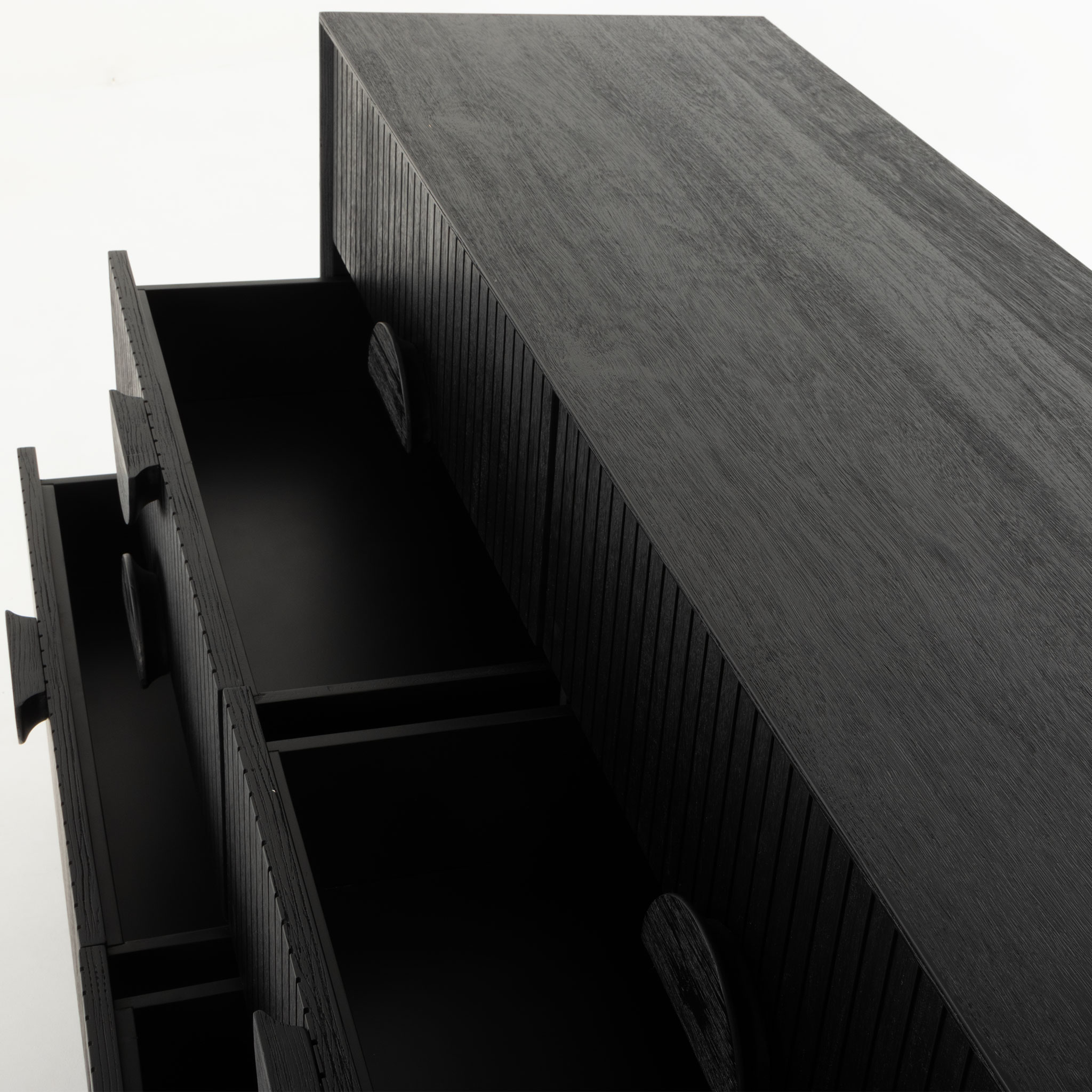 Anya 6 Drawer Lowboy, Black