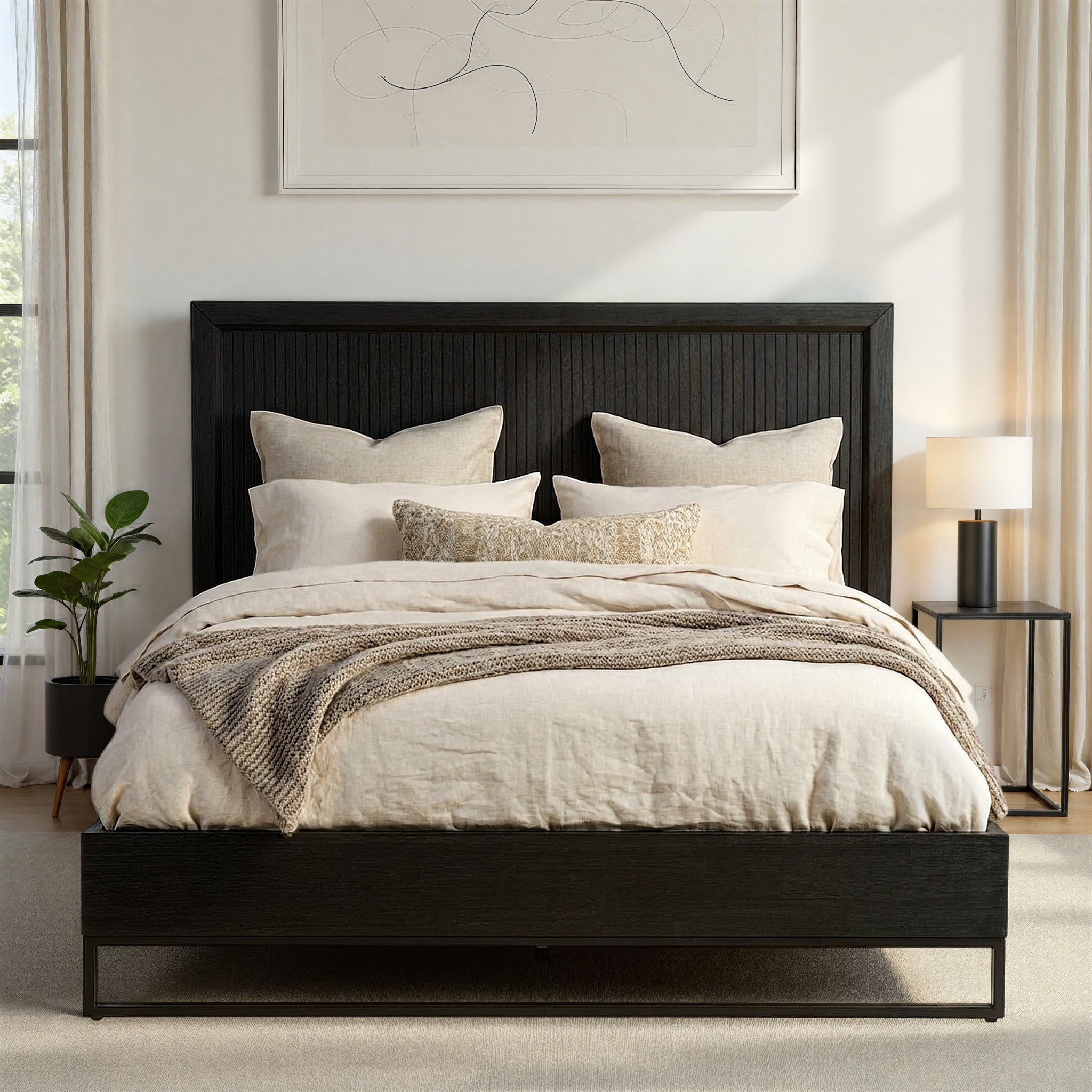 Anya Queen Bed Frame, Black