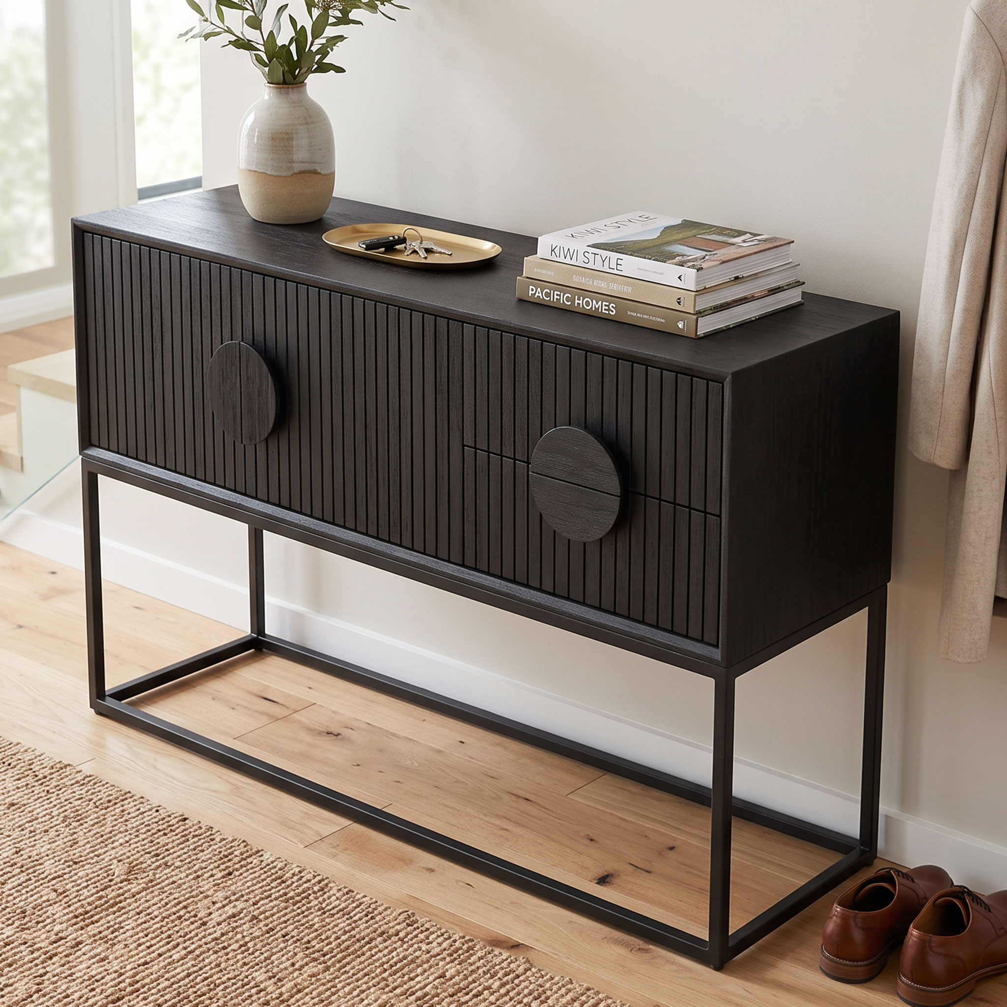 Anya Console Table, Black