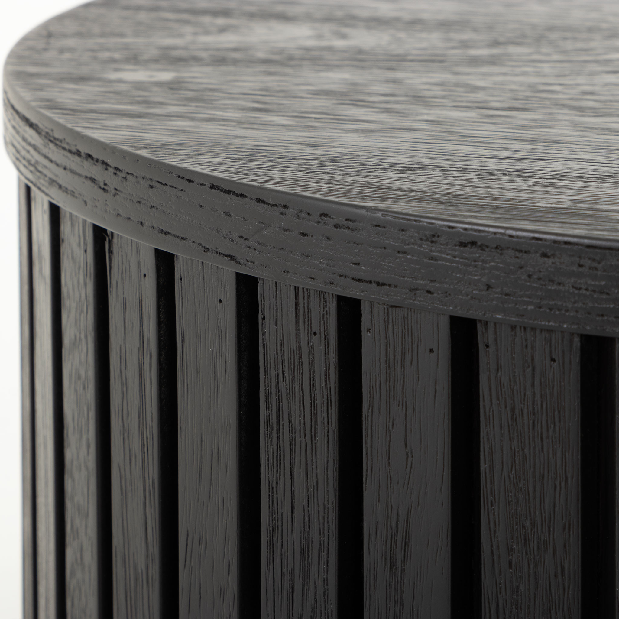 Anya Round Side Table, Black