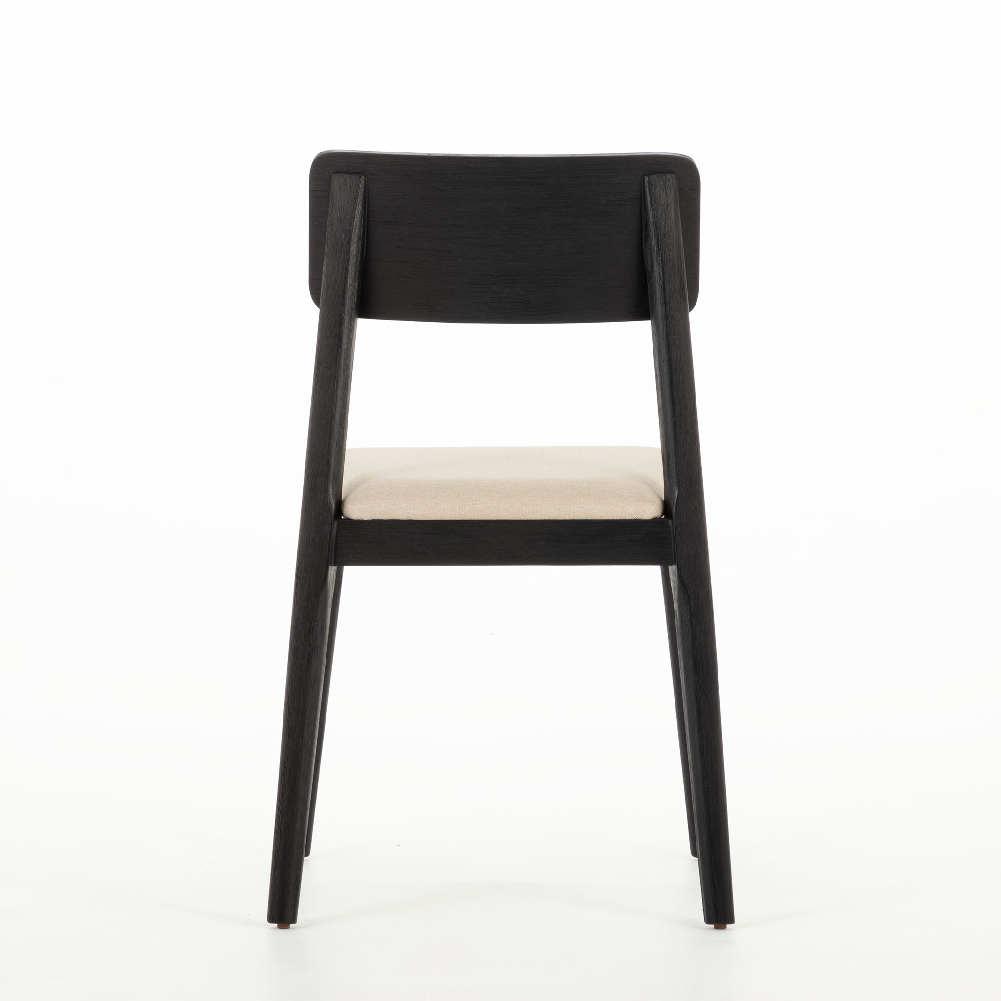 Anya Dining Chair With Fabric Seat, Black