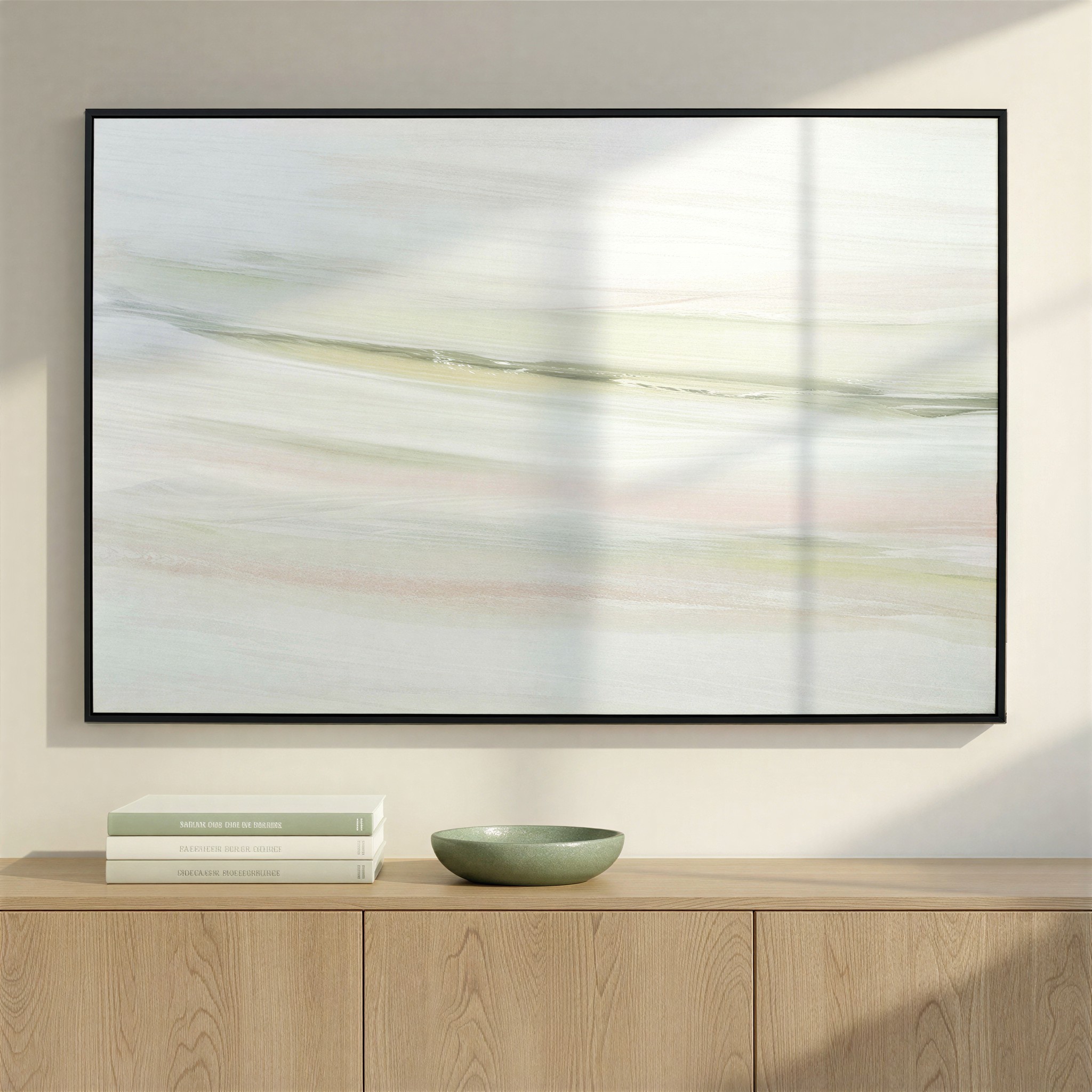 Framed Canvas Sage Whisper - 120 x 80cm