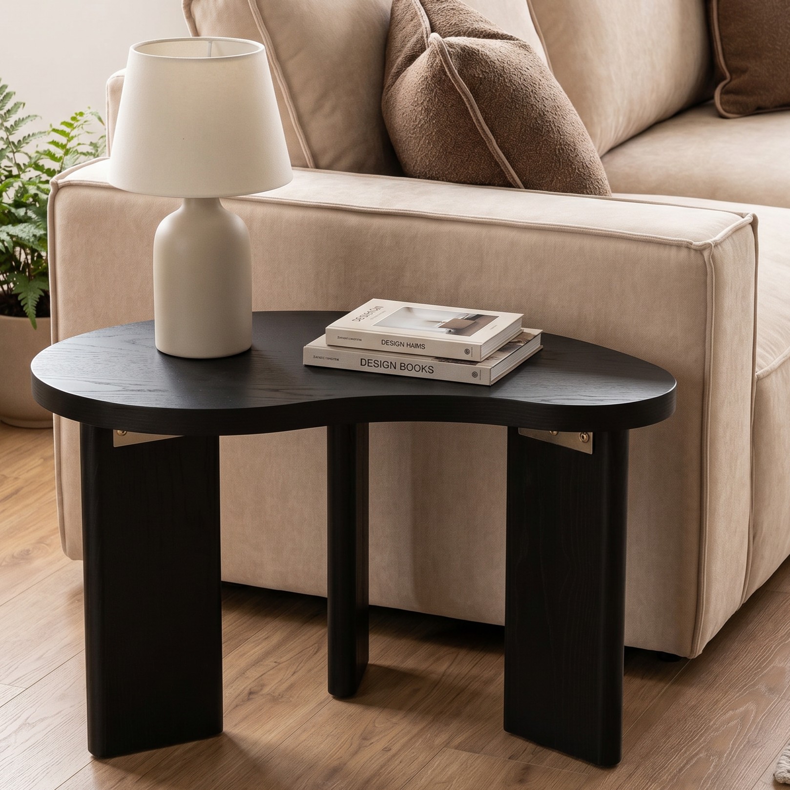 Renee Side Table KD - W60, Black