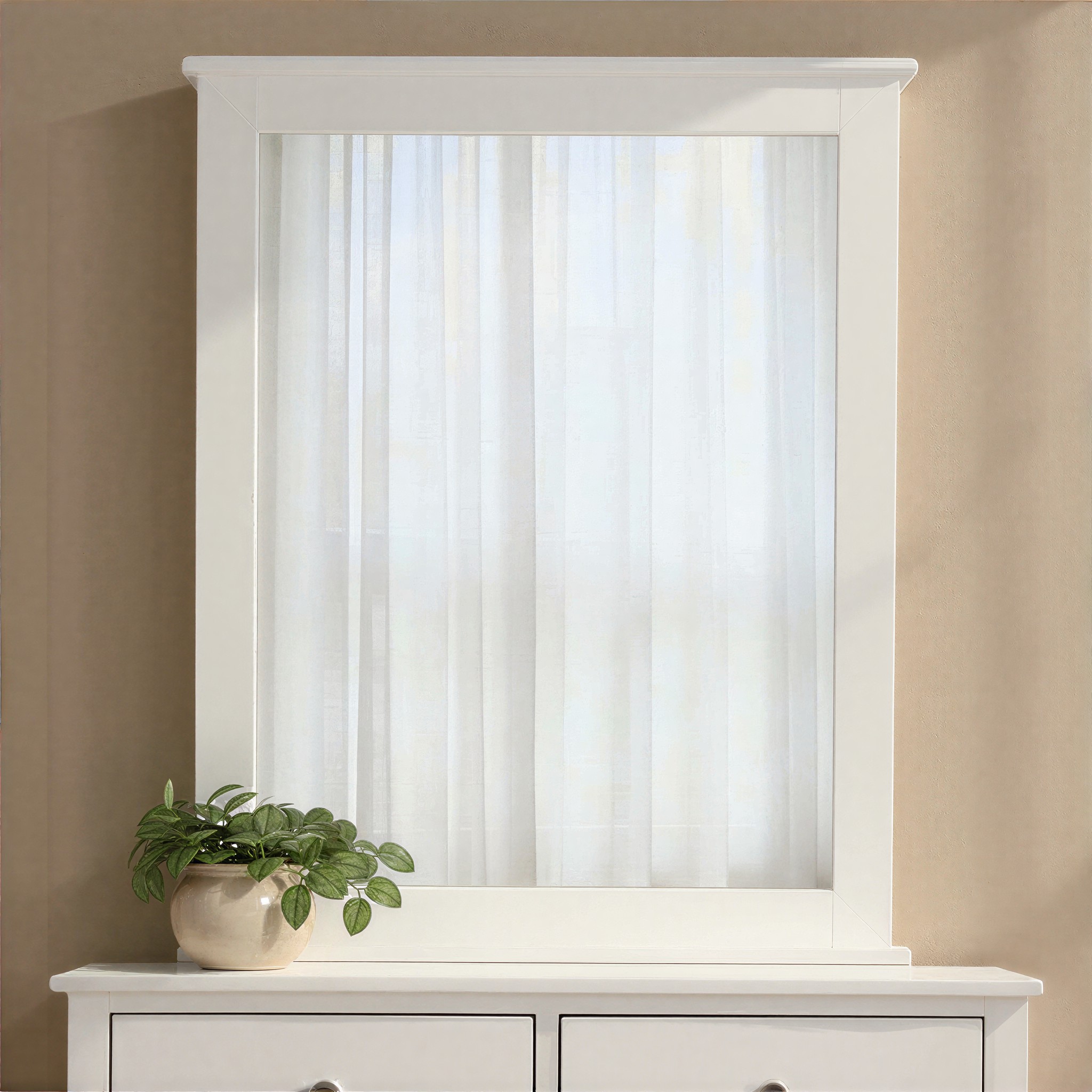 Chelsea Mirror, White