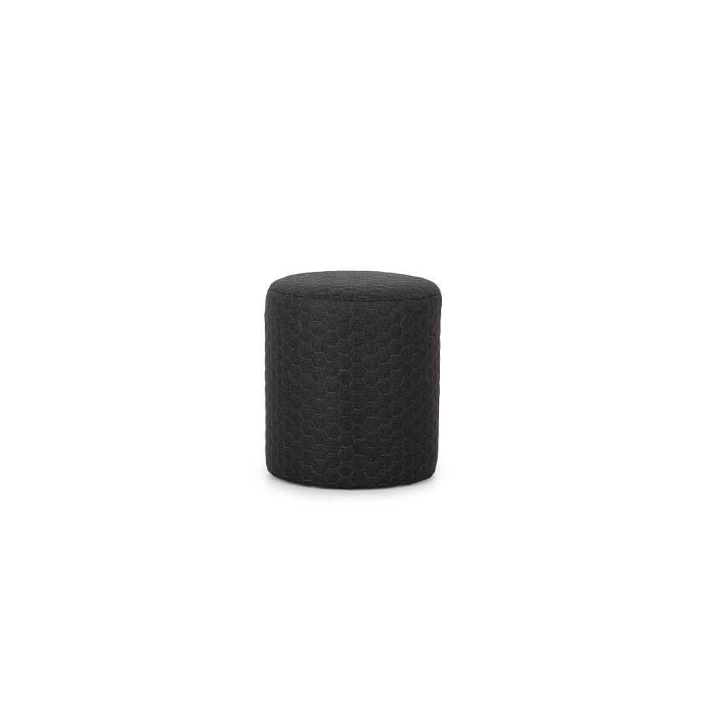 Clover Ottoman - Small, Charcoal