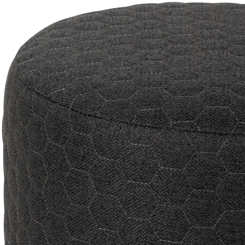 Clover Ottoman - Small, Charcoal