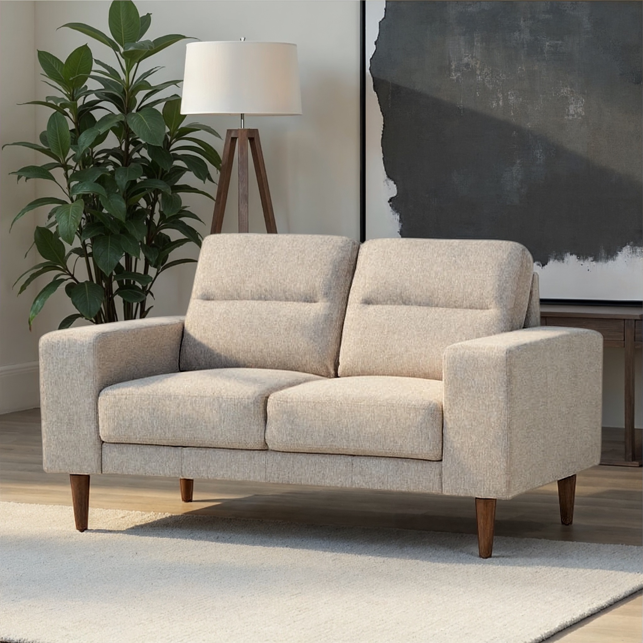 Logan 2 Seater Sofa, Light Grey