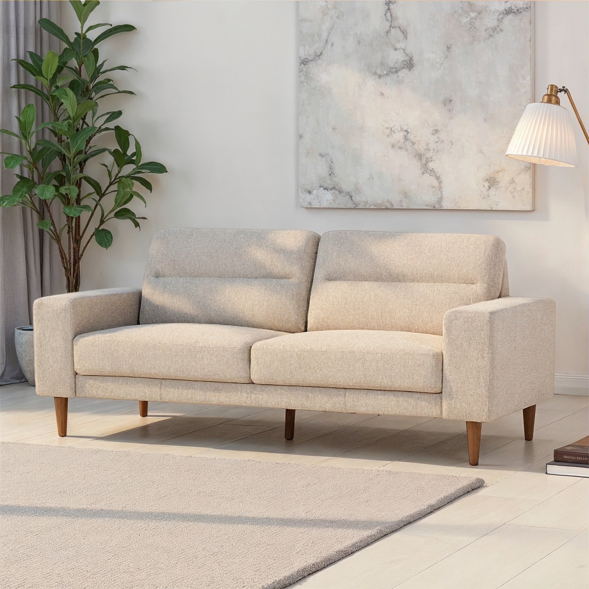 Logan 3 Seater Sofa, Light Grey