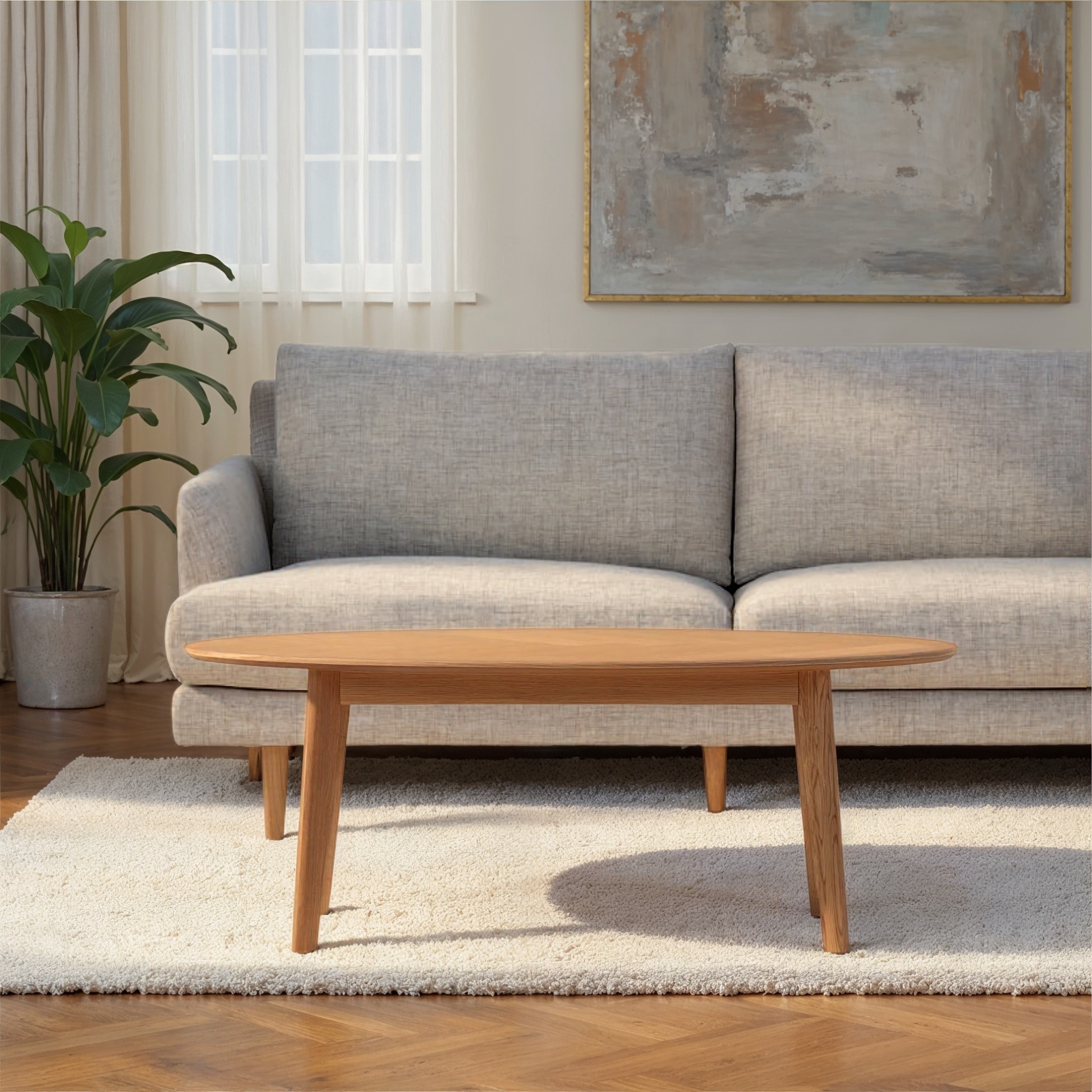 Norsk Oval Coffee Table - W120, Natural