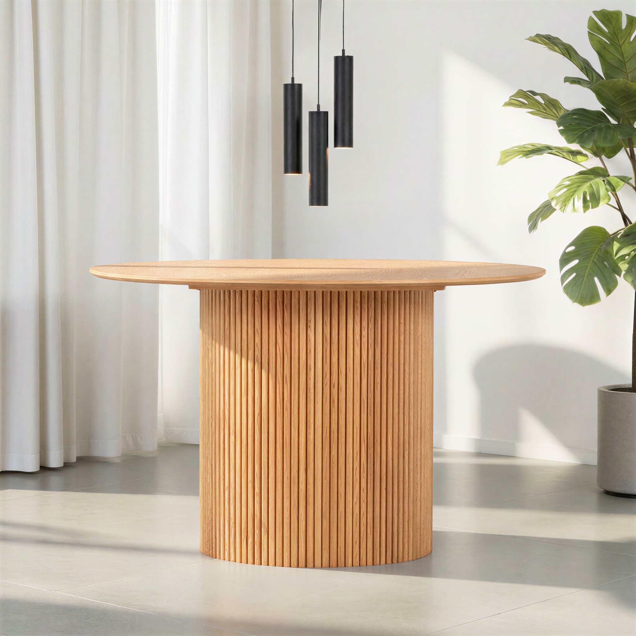 Malmo Round Dining Table - W120, Natural