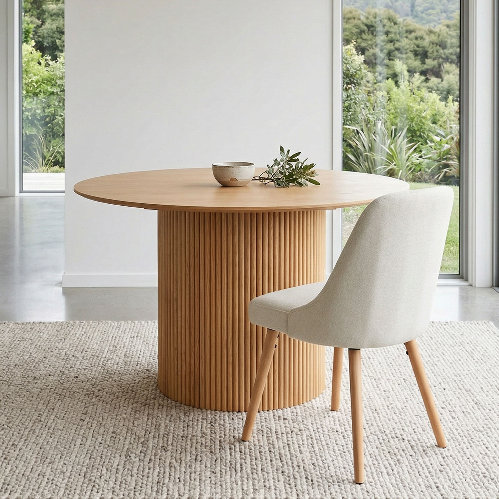 Malmo Round Dining Table - W120, Natural