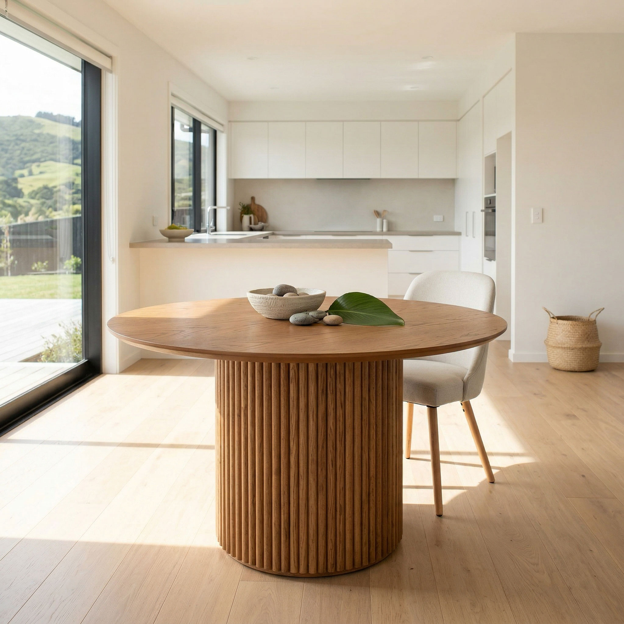 Malmo Round Dining Table - W120, Caramel