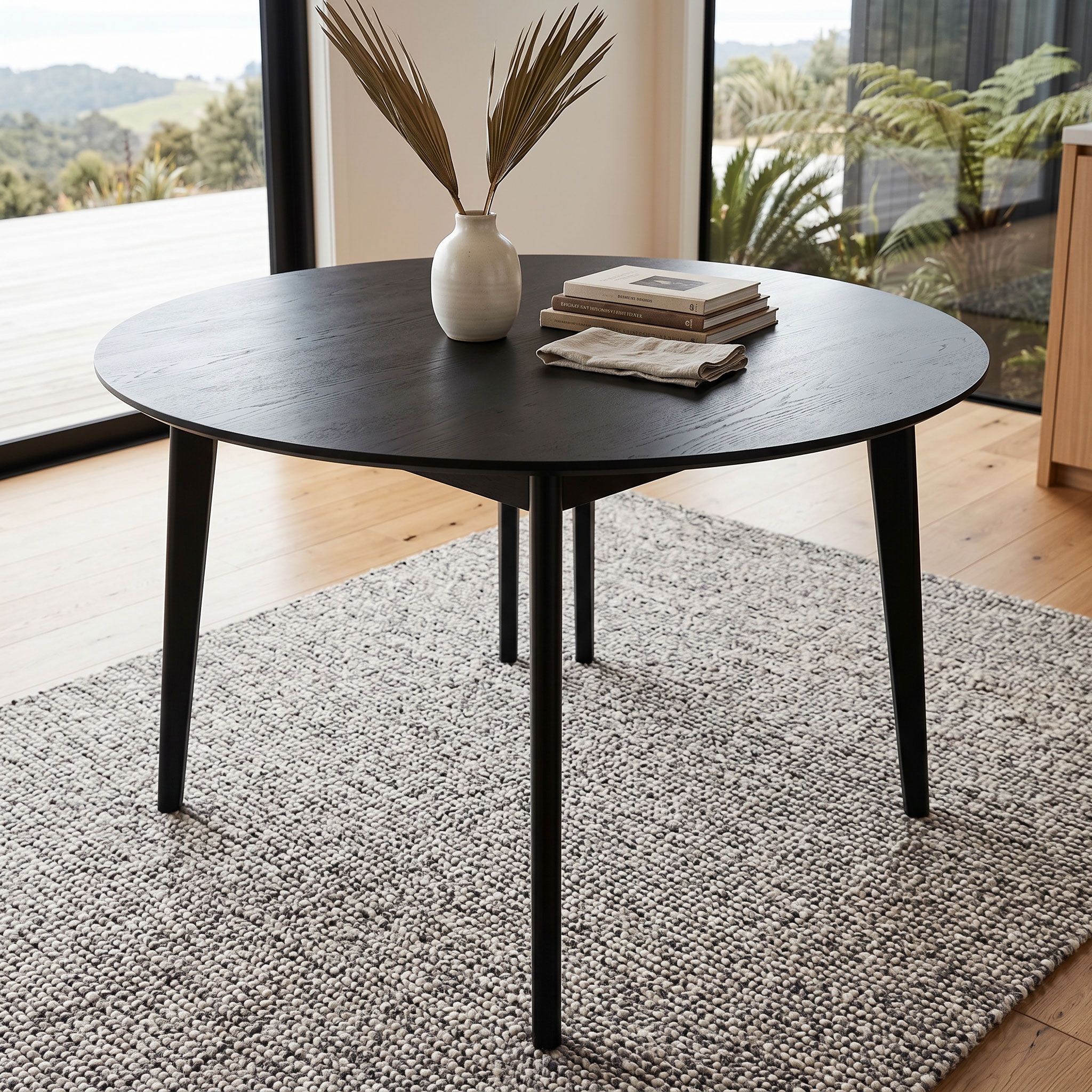 Norsk Round Dining Table - W120, Black