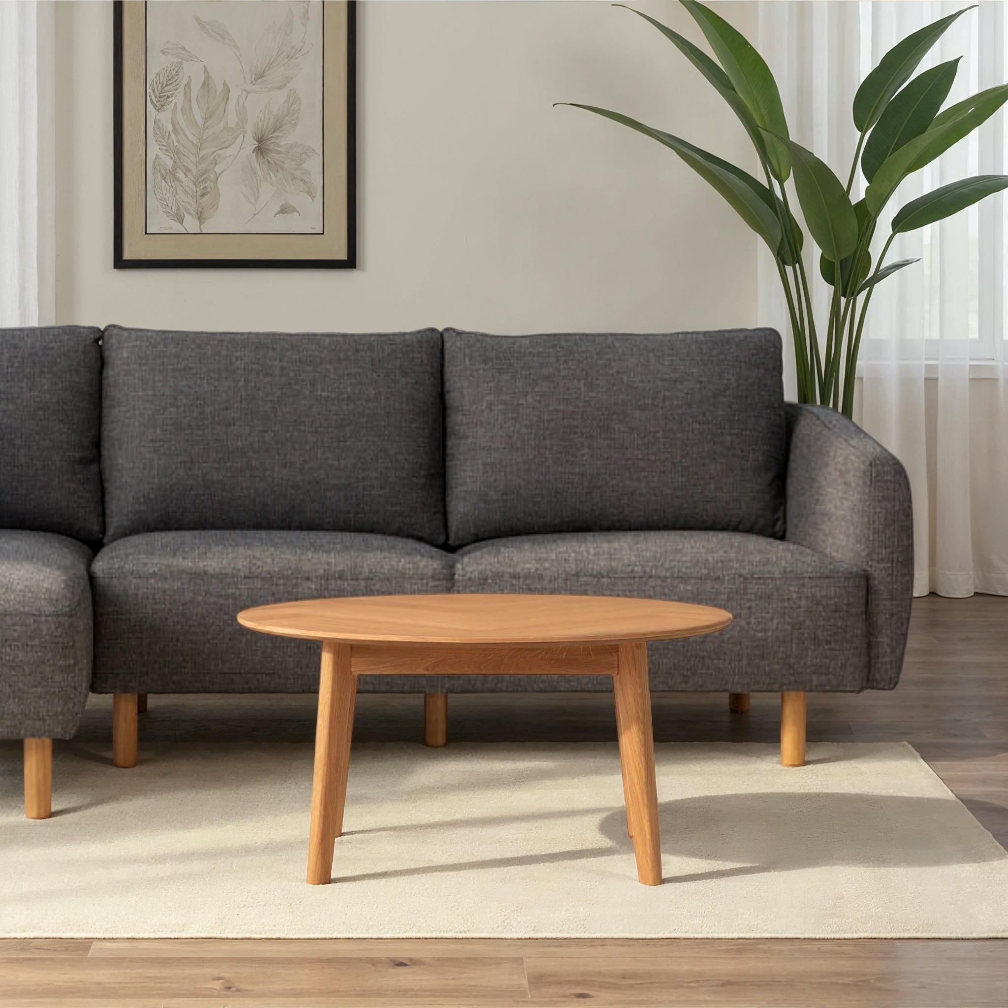 Norsk Round Coffee Table - W90, Natural