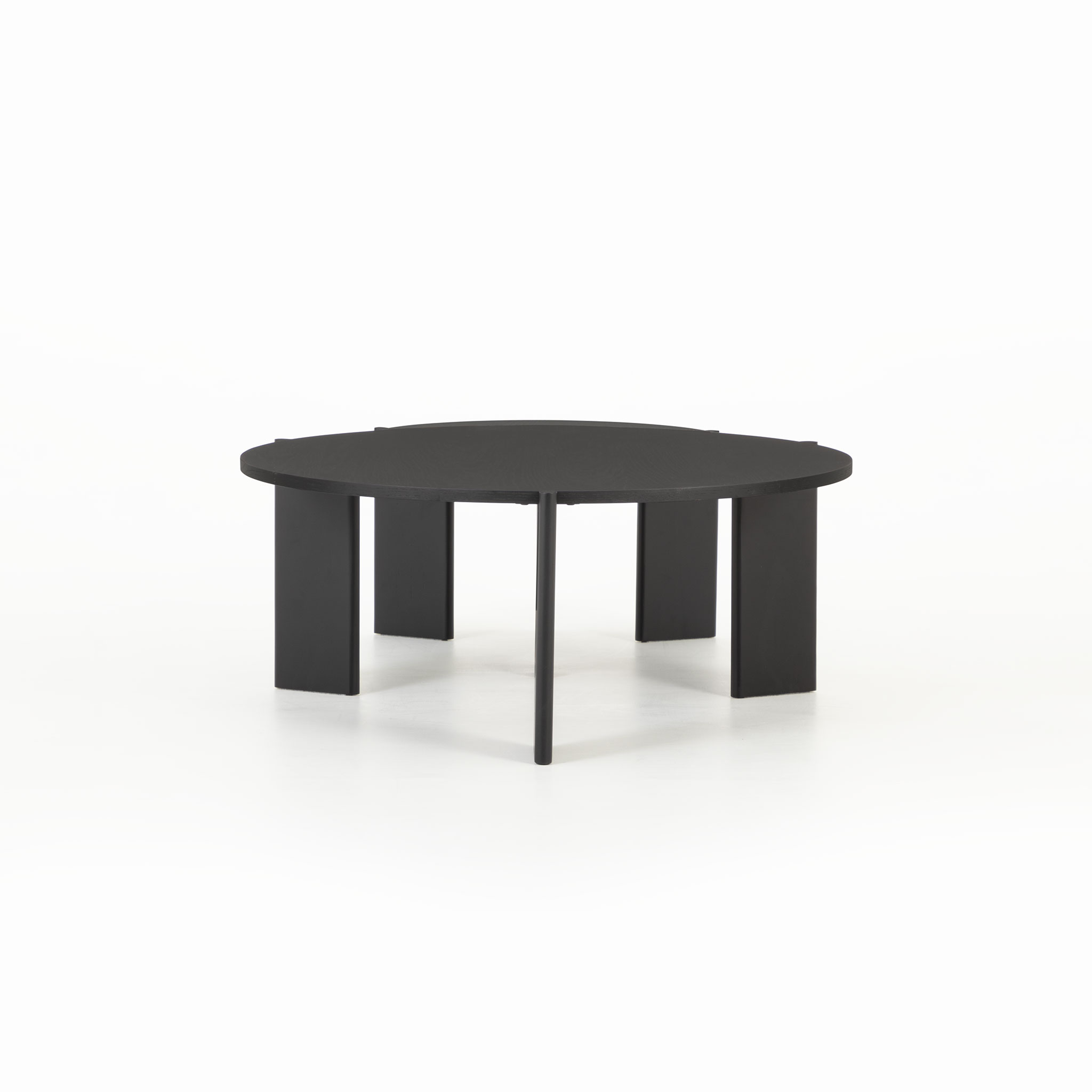 Ash Set of 2 Round Side Tables, Black