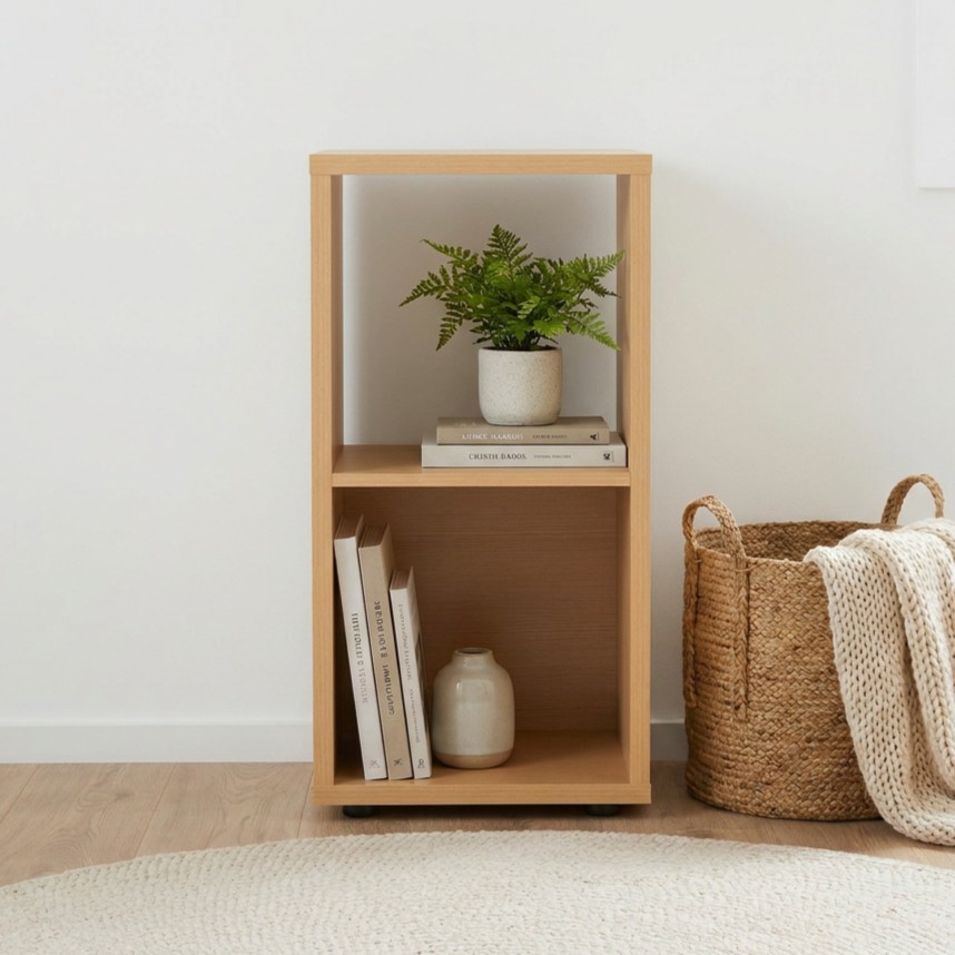 Cube 2 x 1, Light Oak