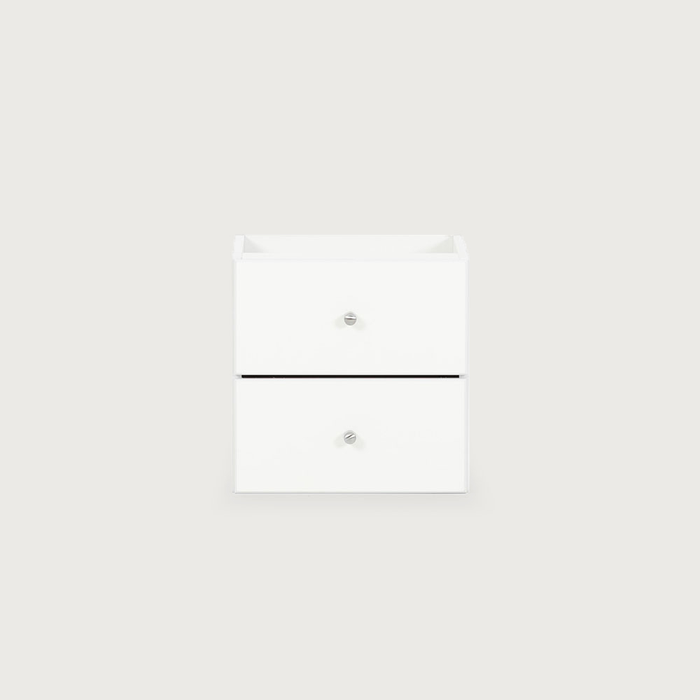 Cubo 2 Drawer Box Insert, White