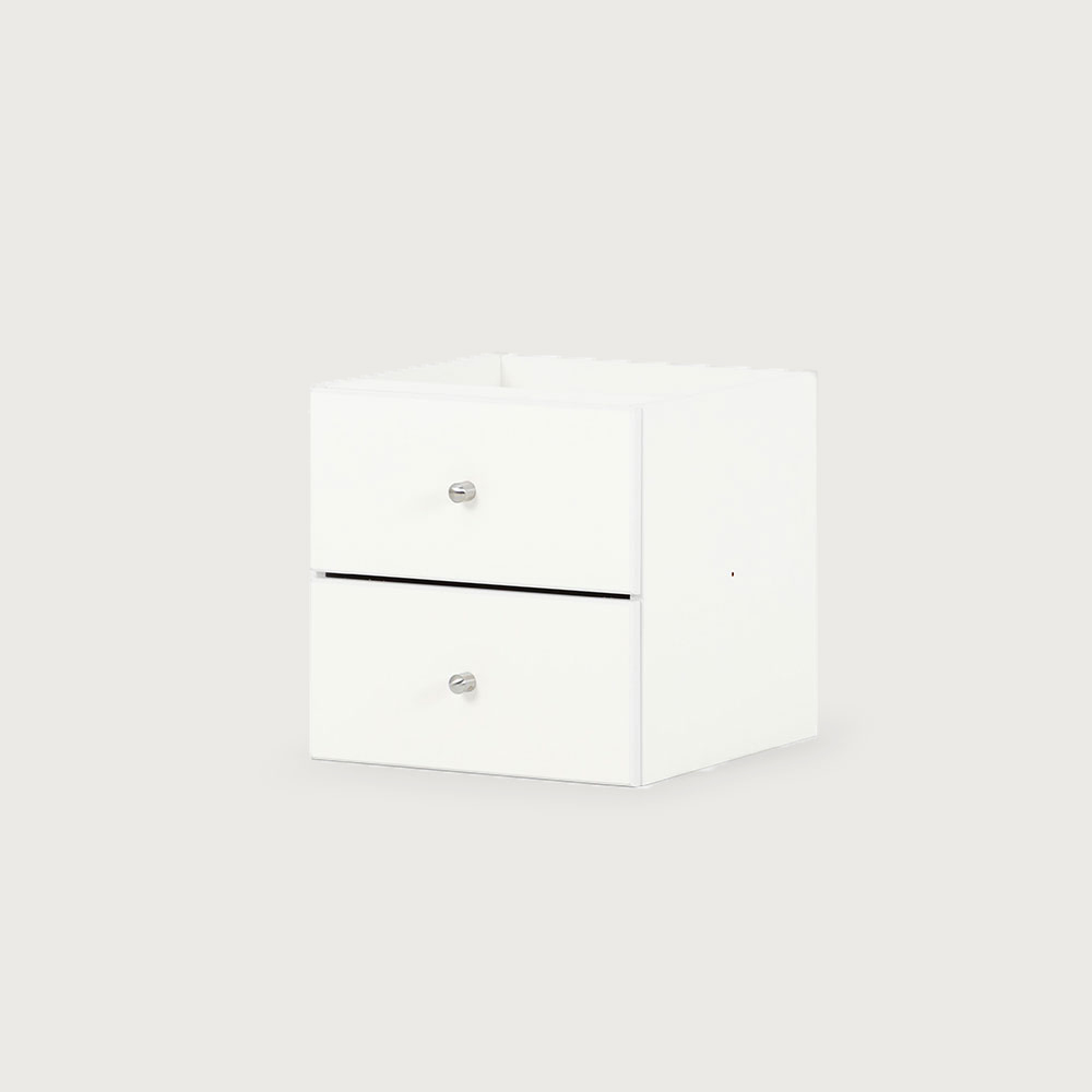 Cubo 2 Drawer Box Insert, White