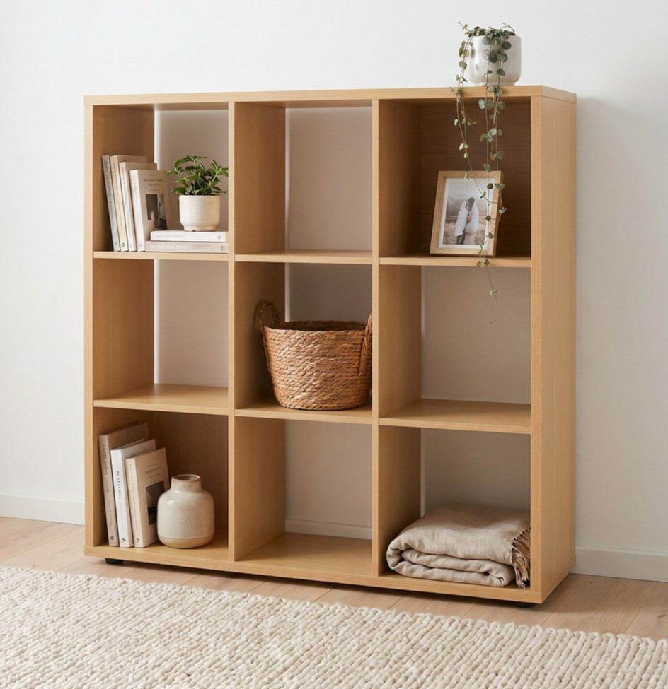 Cube 3 x 3, Light Oak