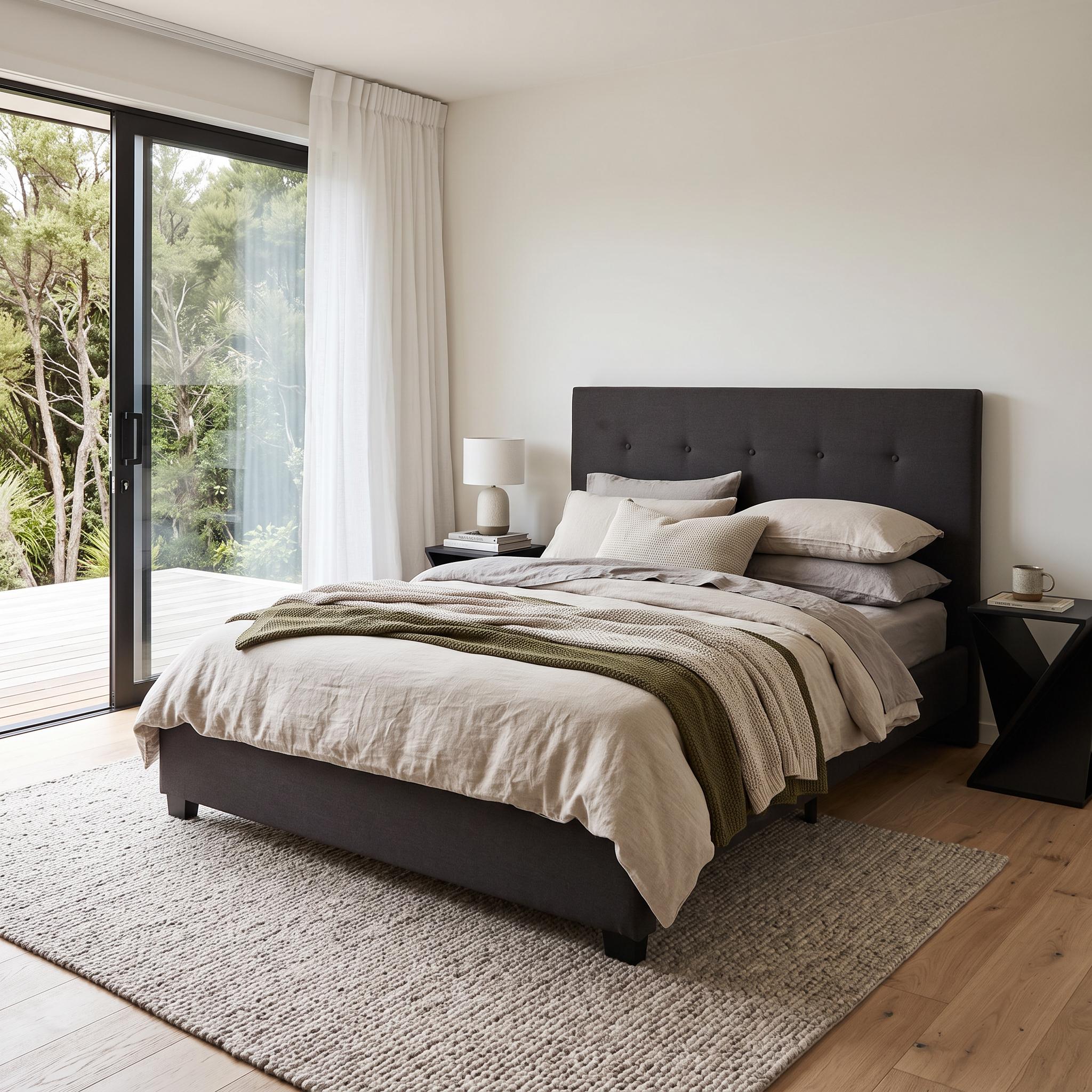 Dallas Double Bed Frame, Jet