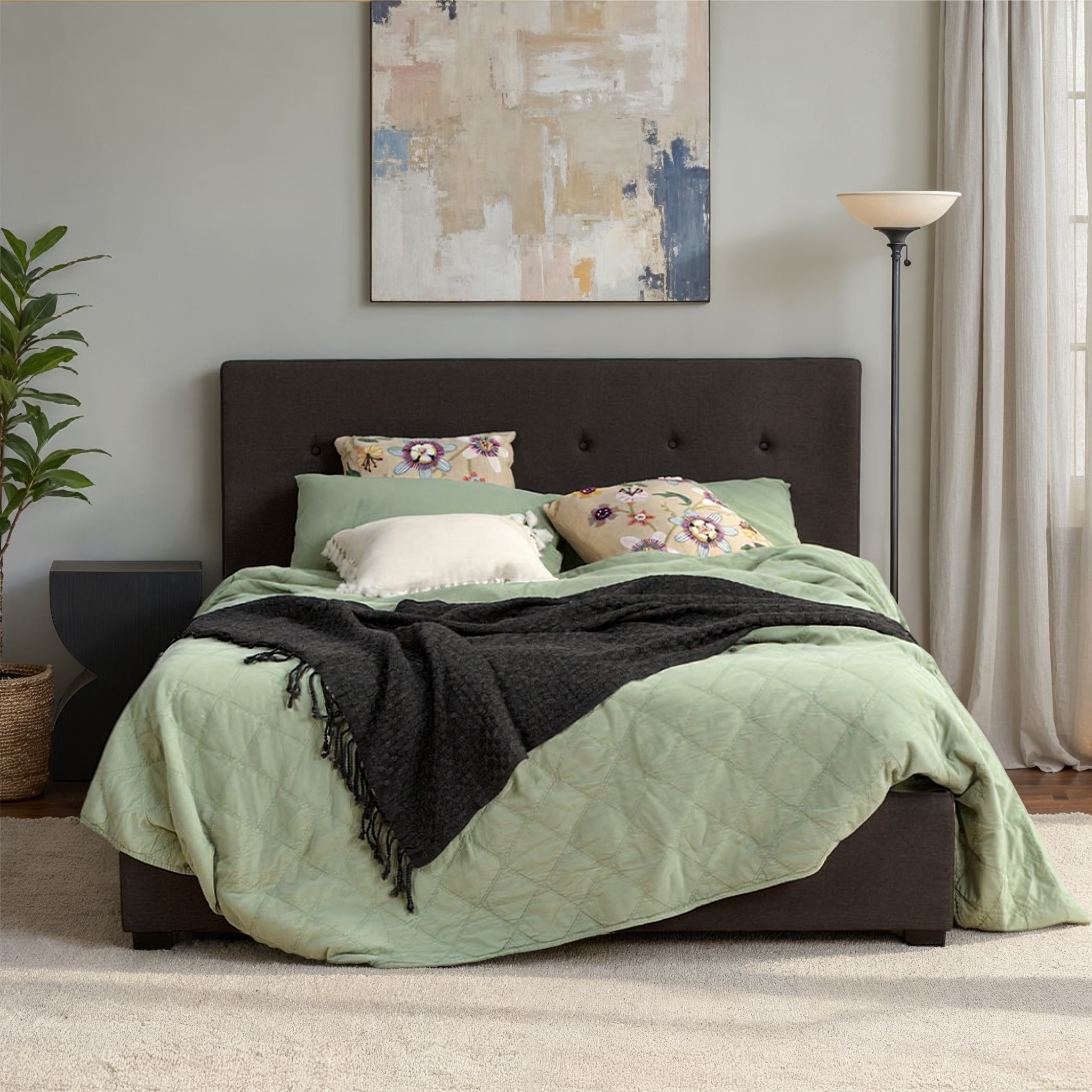 Dallas Queen Bed Frame, Jet