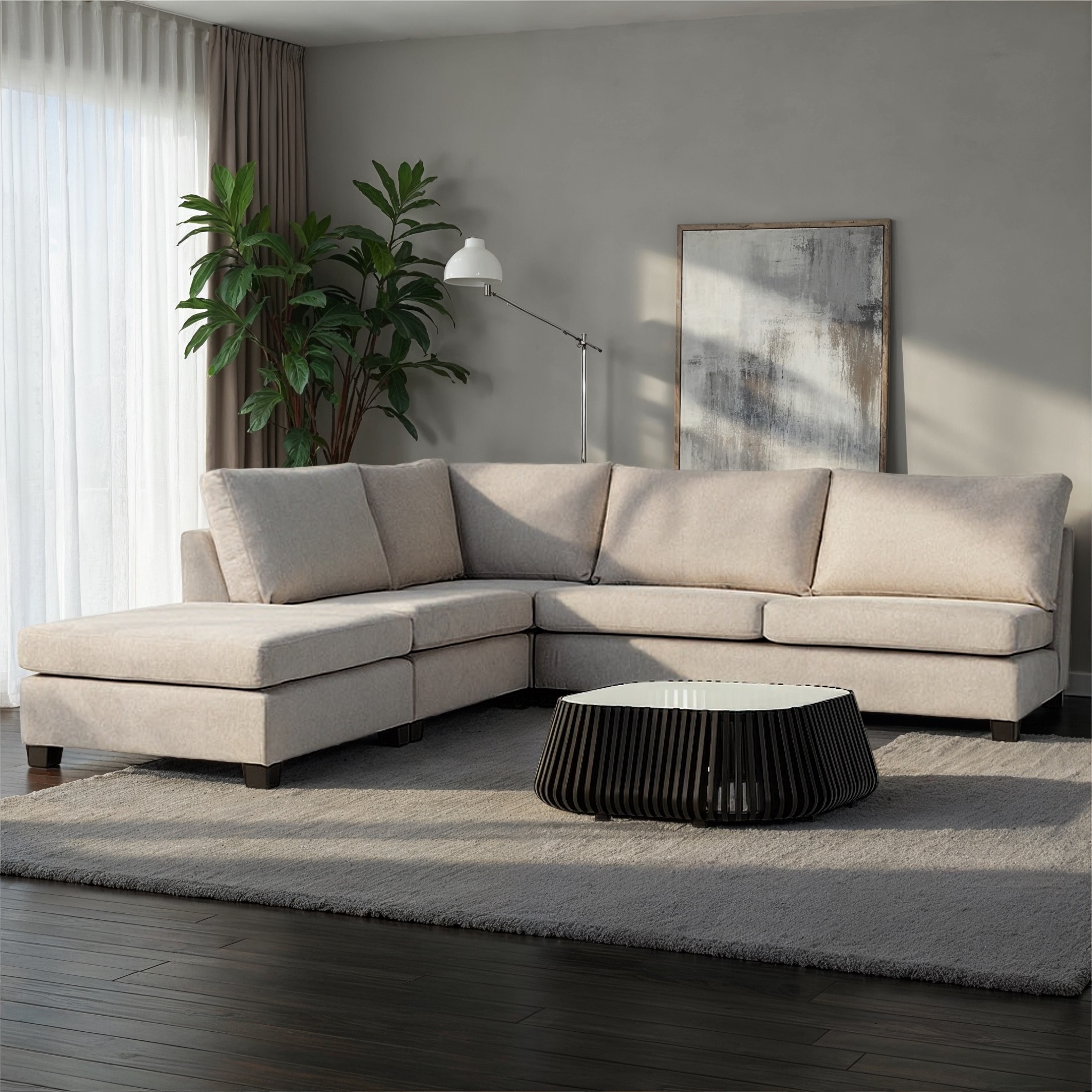 Diego 4 Piece Sofa, Aston Cloud