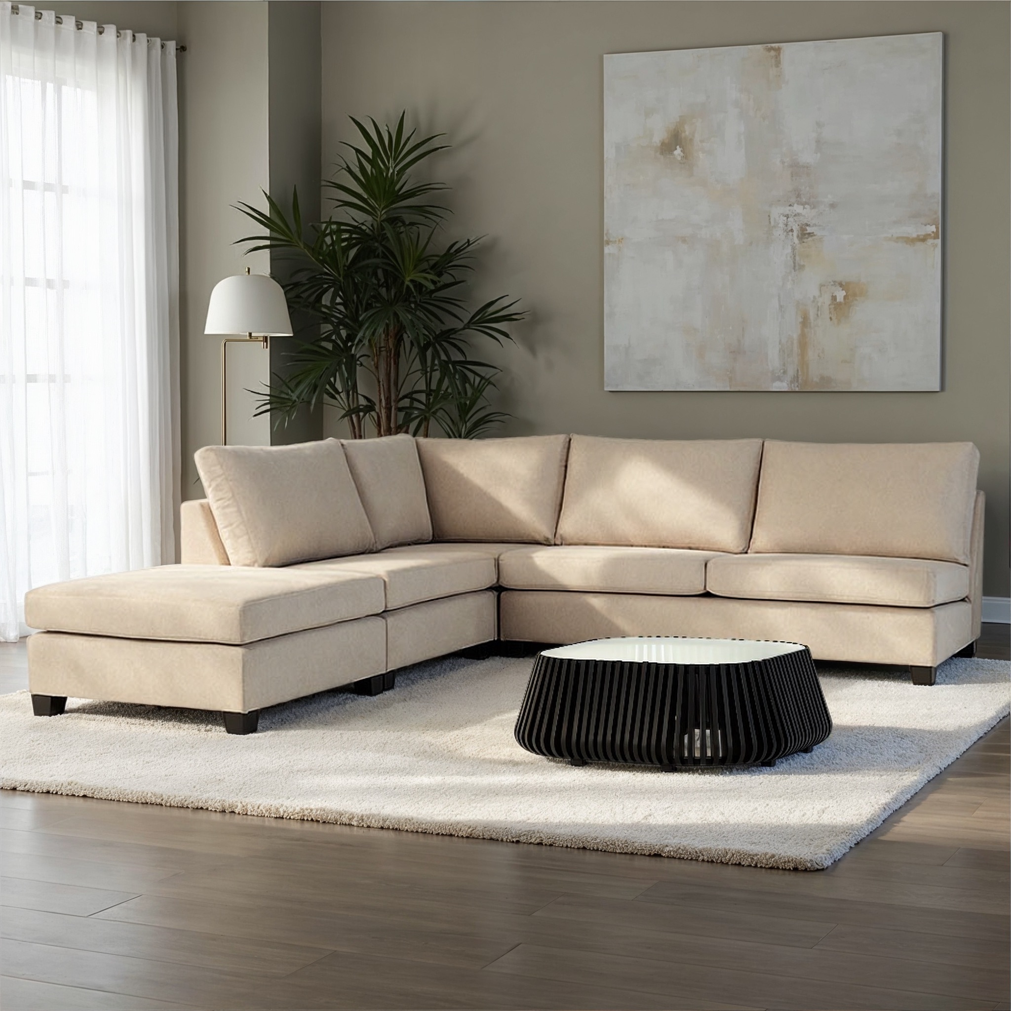 Diego 4 Piece Sofa, Aston Vanilla