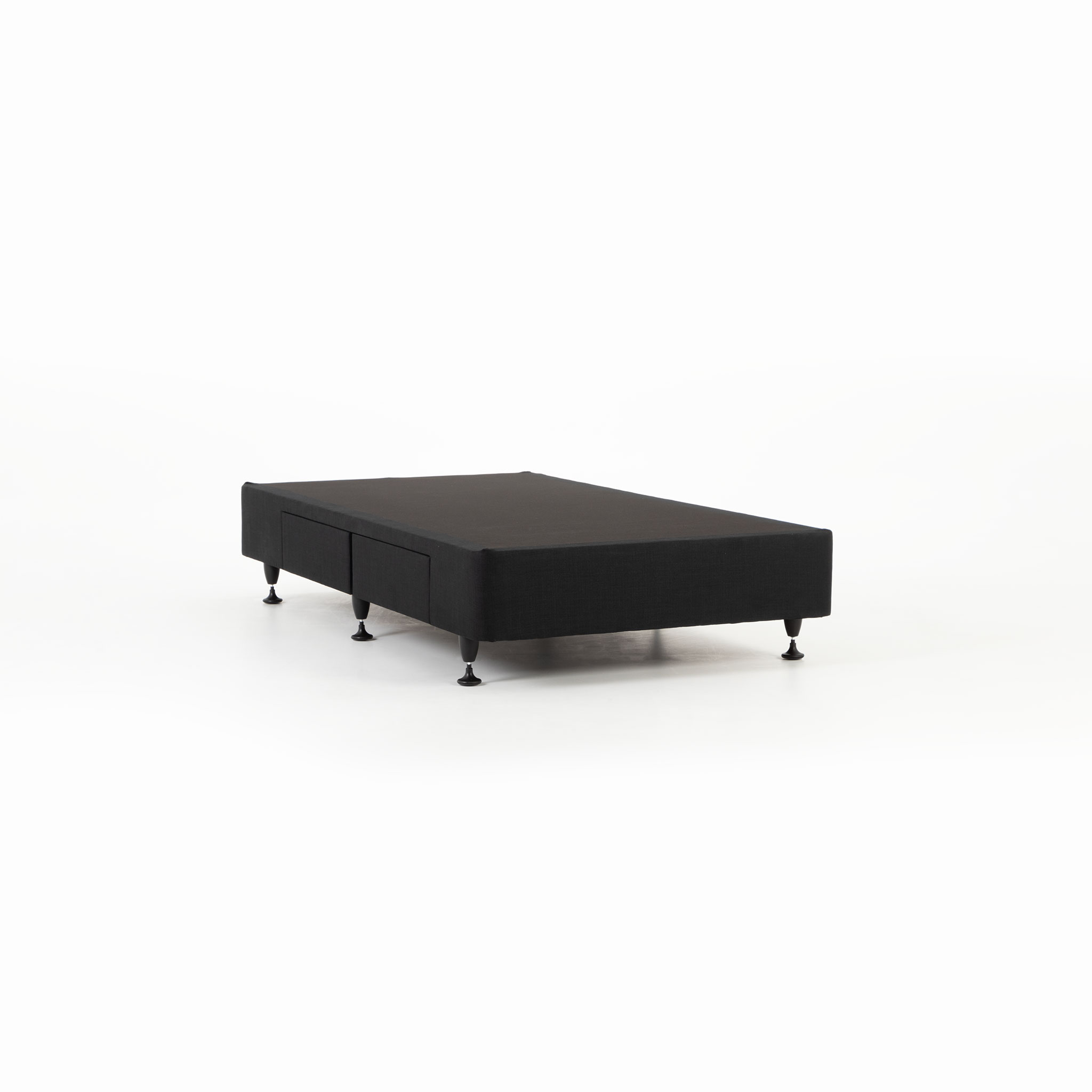 Doze 2 Drawer Left Hand Facing Mattress Base - King Single, Black