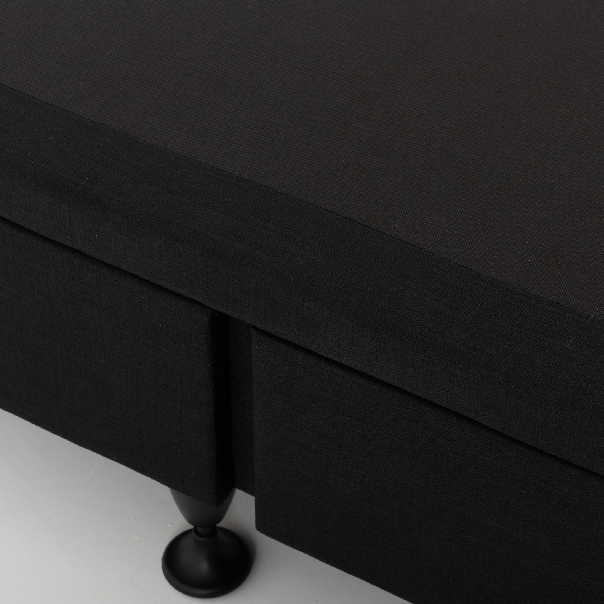 Doze 2 Drawer Left Hand Facing Mattress Base - Single, Black