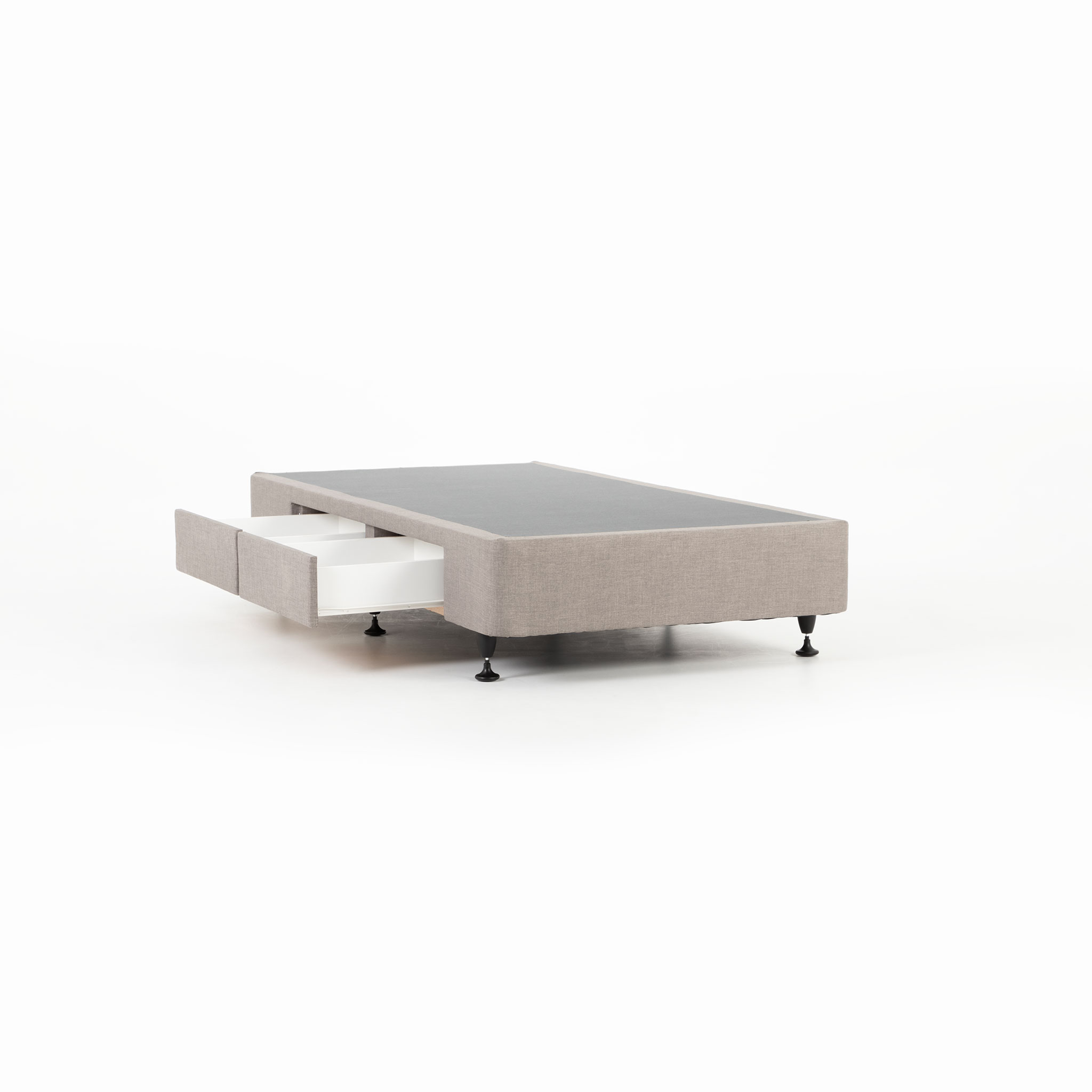 Doze 2 Drawer Left Hand Facing Mattress Base - Single, Grey