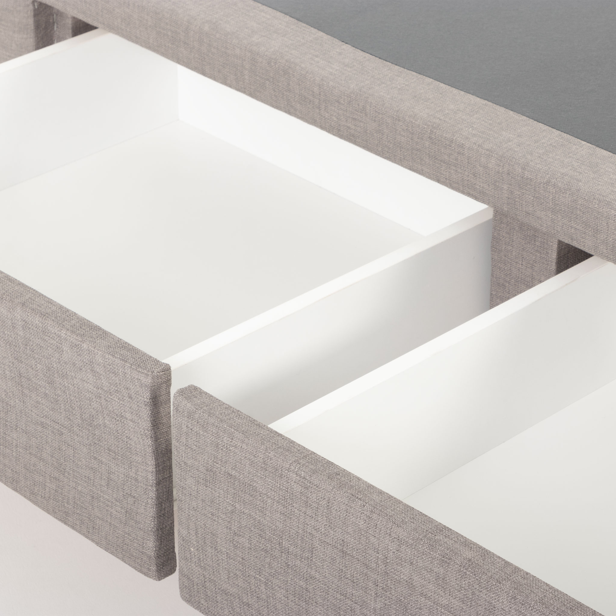 Doze 2 Drawer Left Hand Facing Mattress Base - Single, Grey