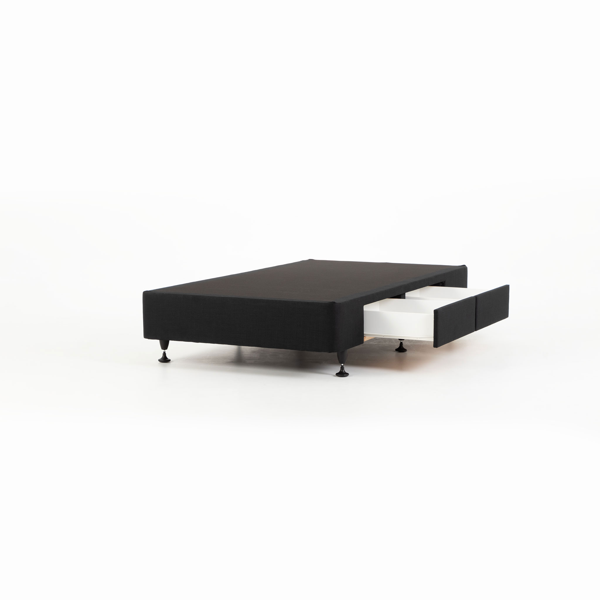 Doze 2 Drawer Right Hand Facing Mattress Base - King Single, Black