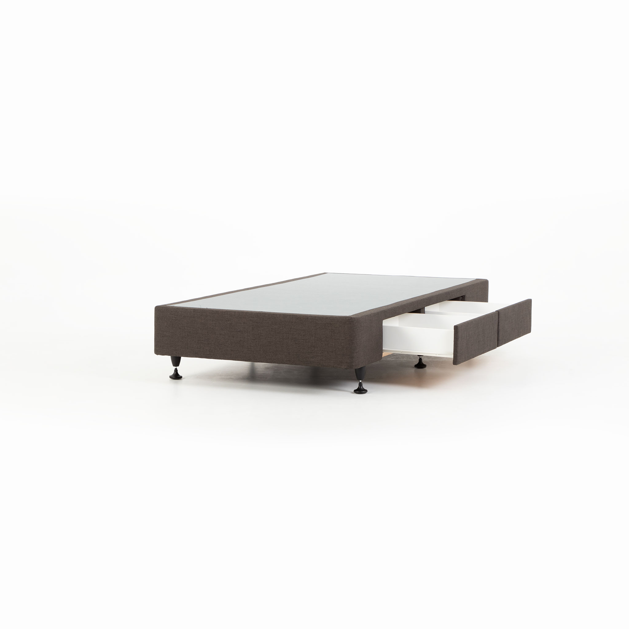 Doze 2 Drawer Right Hand Facing Mattress Base - King Single, Charcoal