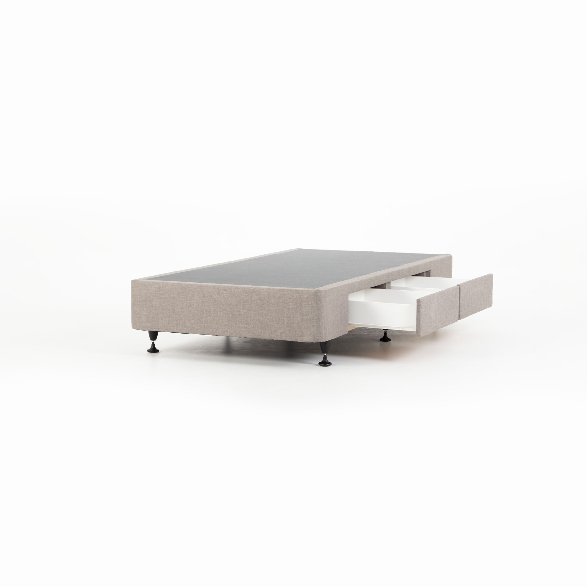 Doze 2 Drawer Right Hand Facing Mattress Base - King Single, Grey