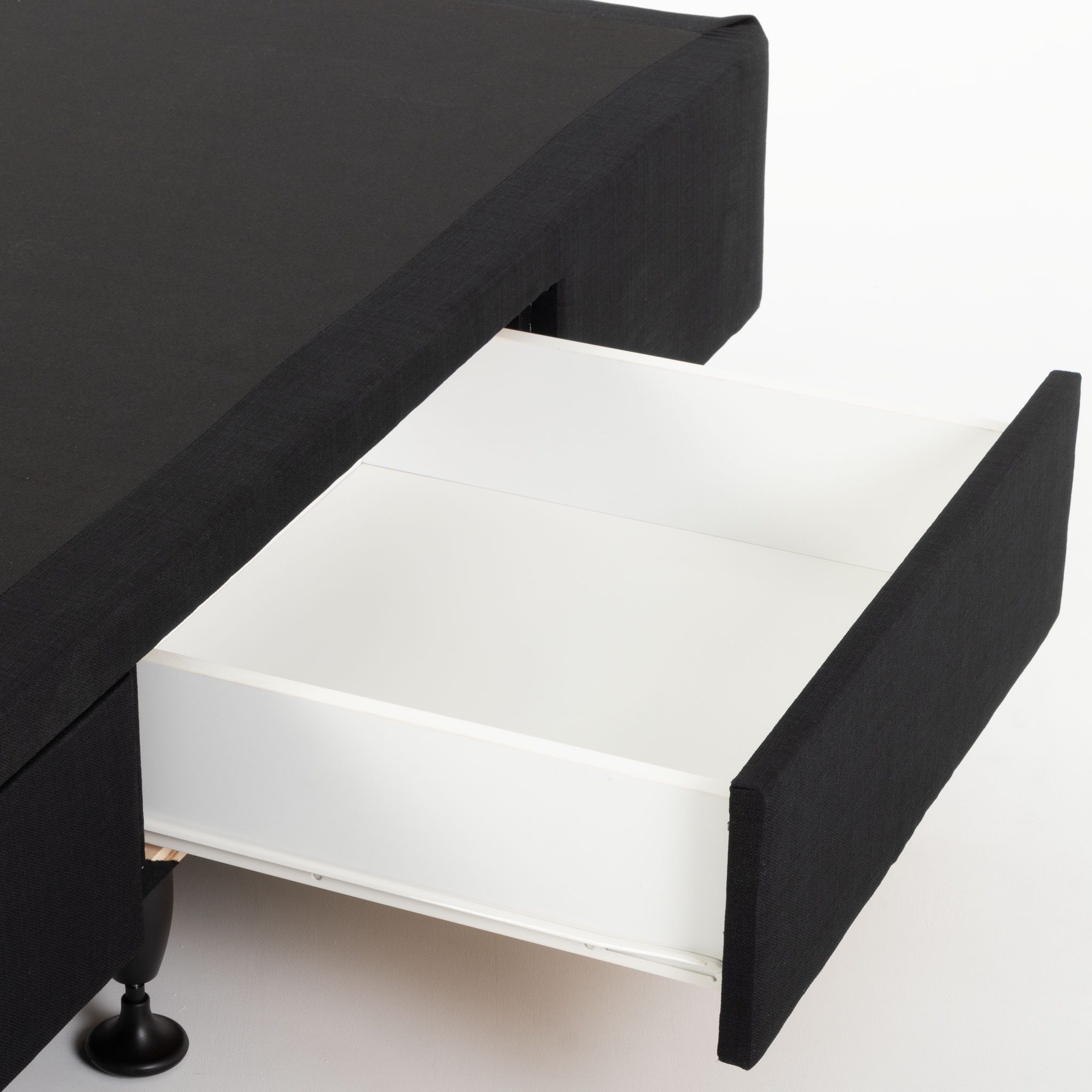 Doze 2 Drawer Right Hand Facing Mattress Base - Single, Black