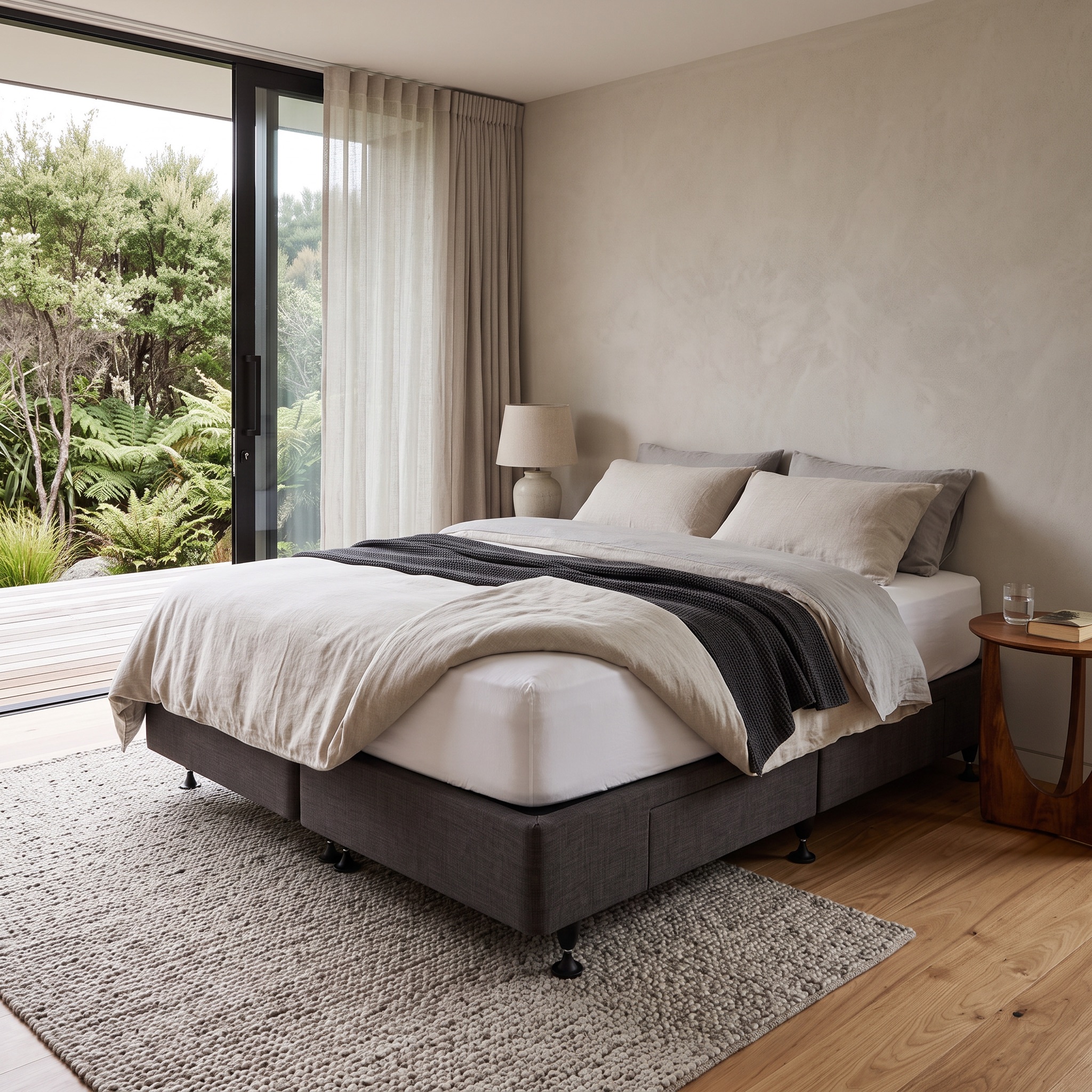 Doze 4 Drawer Mattress Base - California King, Charcoal
