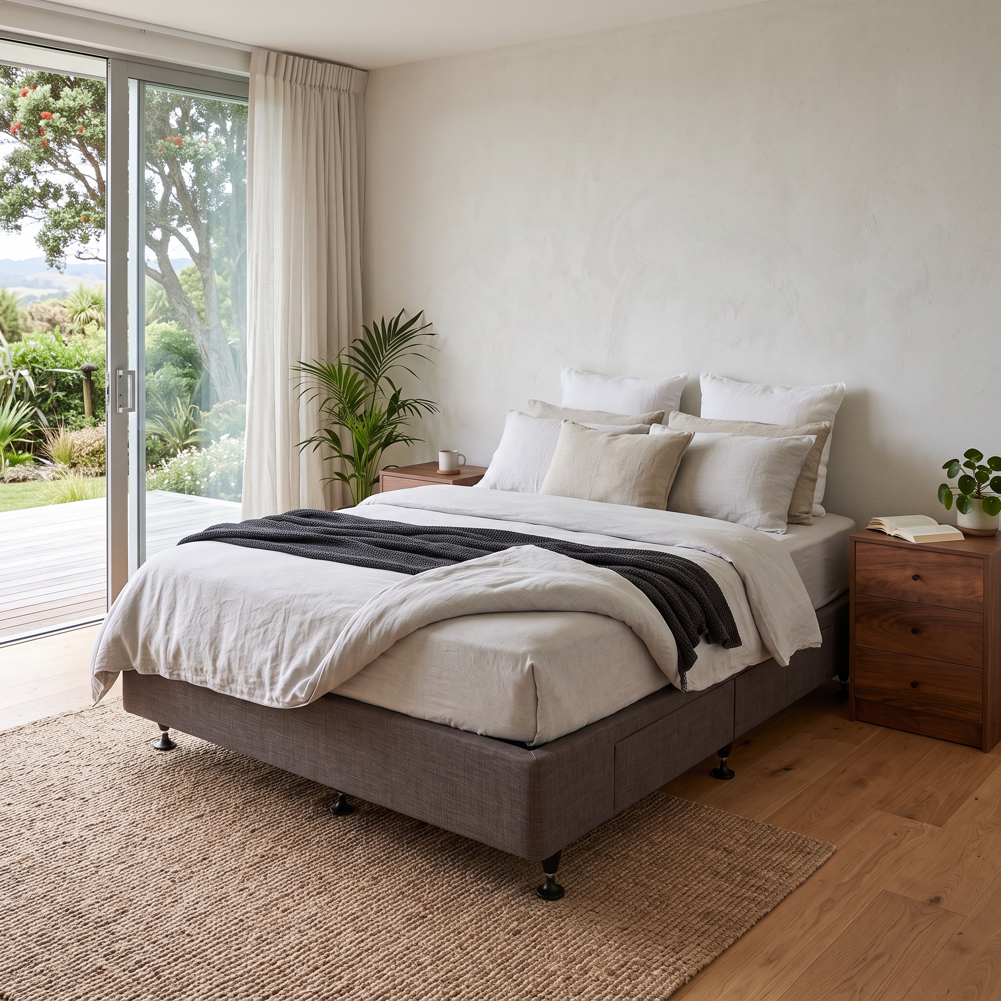 Doze 4 Drawer Mattress Base - Double, Charcoal