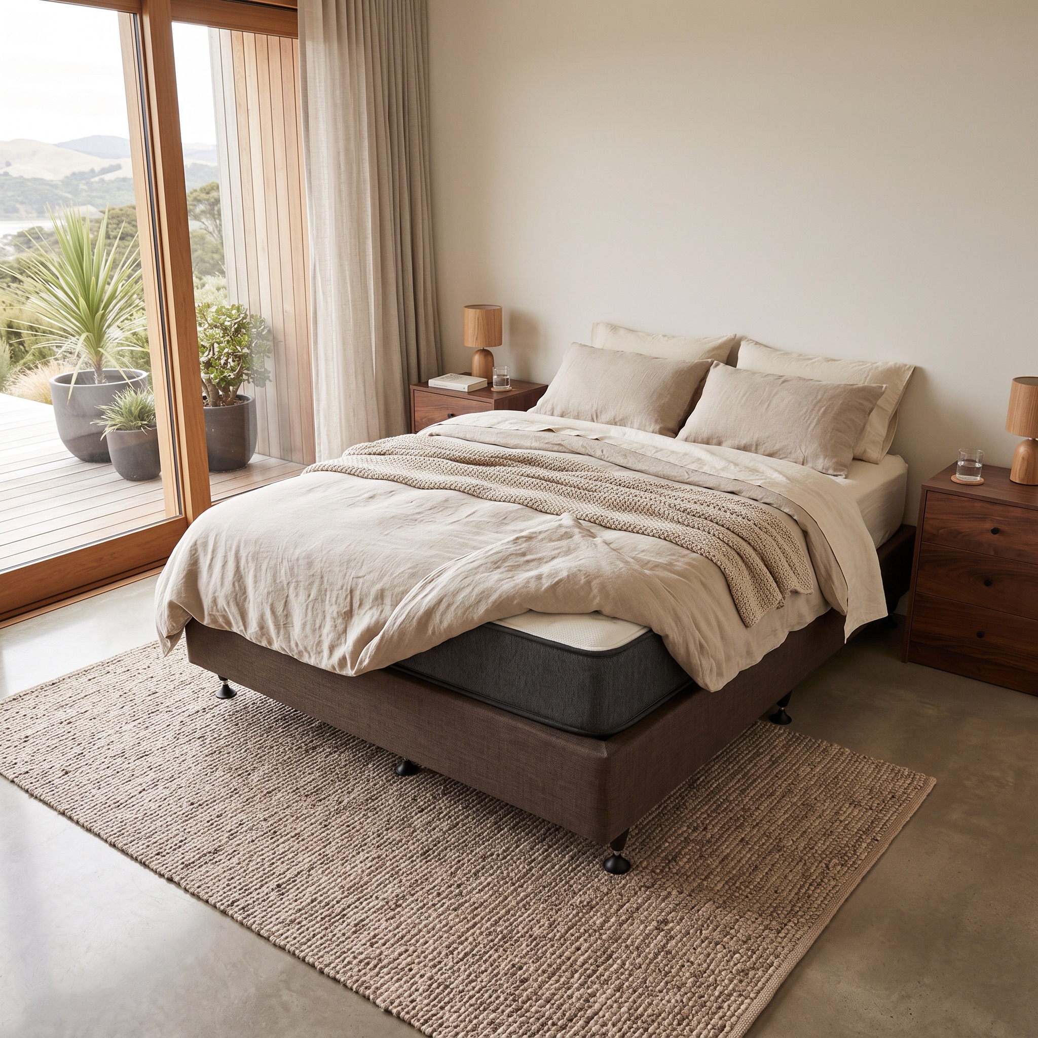 Doze Mattress Base Double, Charcoal