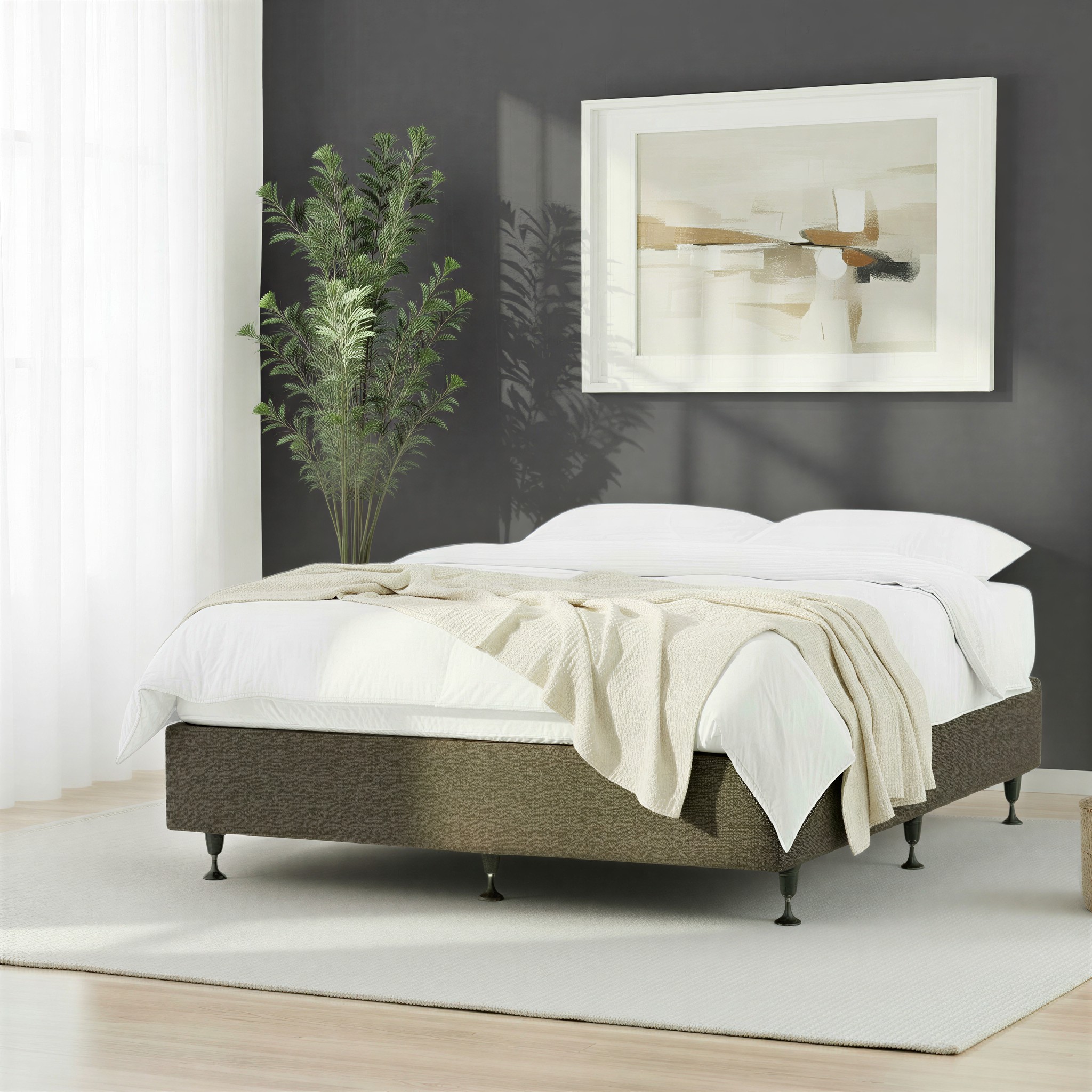 Doze Mattress Base Double, Charcoal