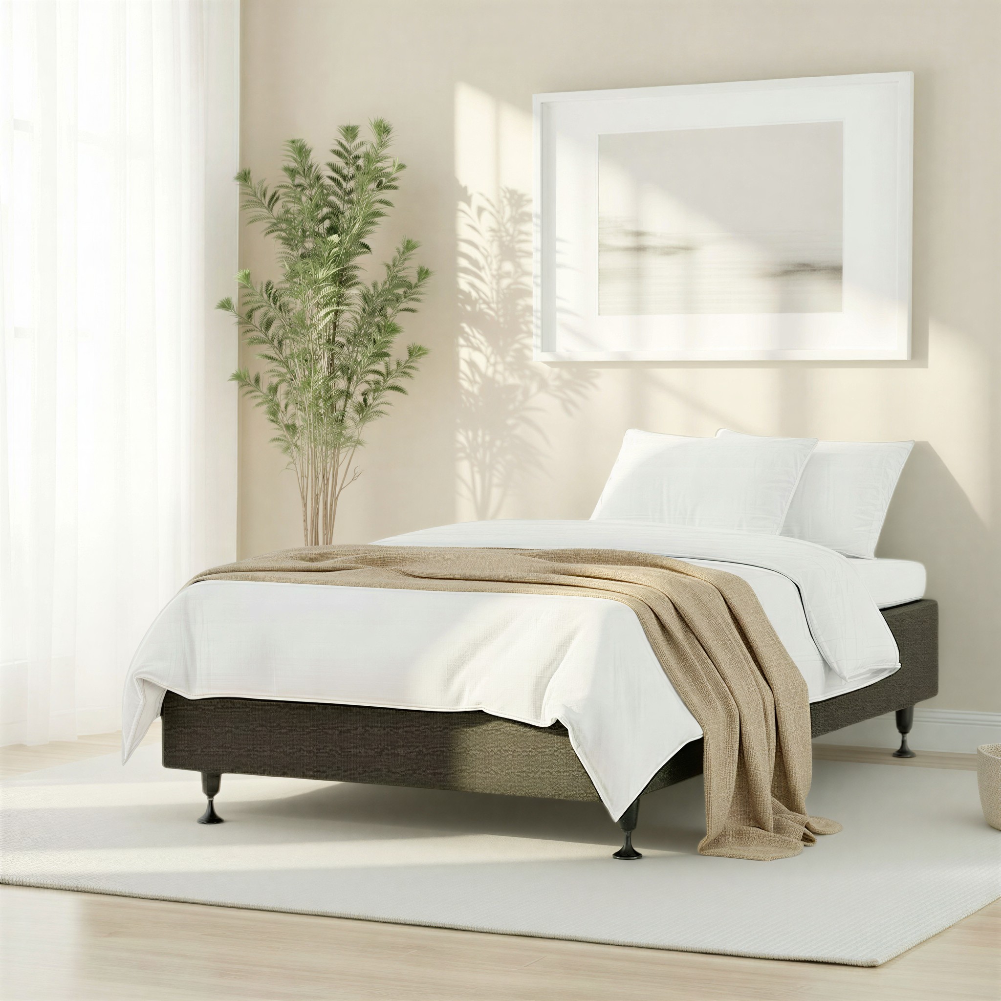 Doze Mattress Base King Single, Charcoal