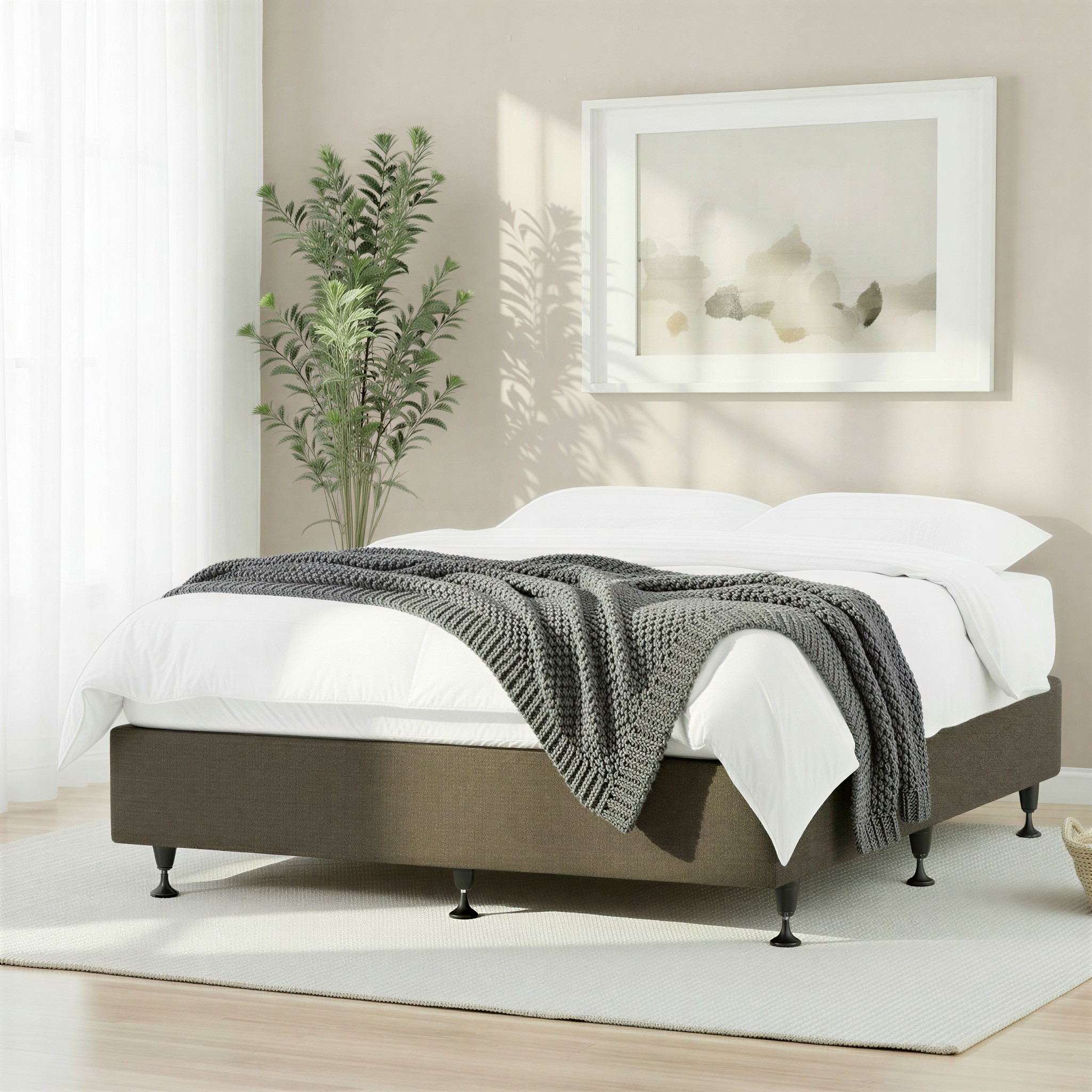 Doze Mattress Base Queen, Charcoal