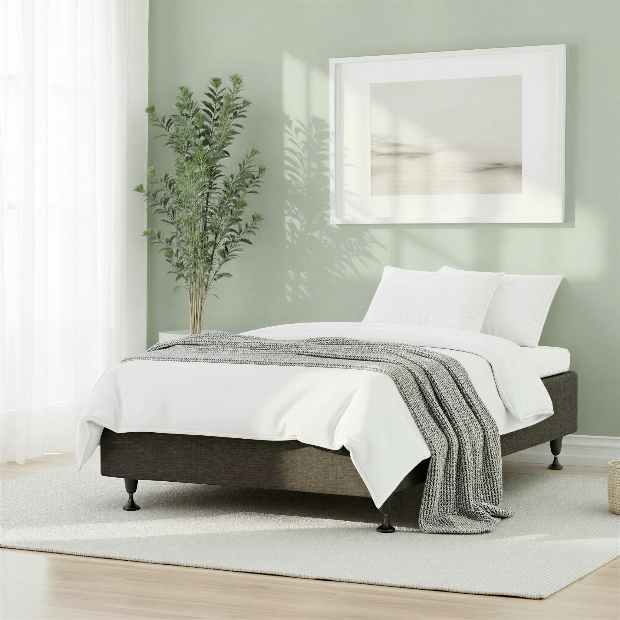 Doze Mattress Base Single, Charcoal