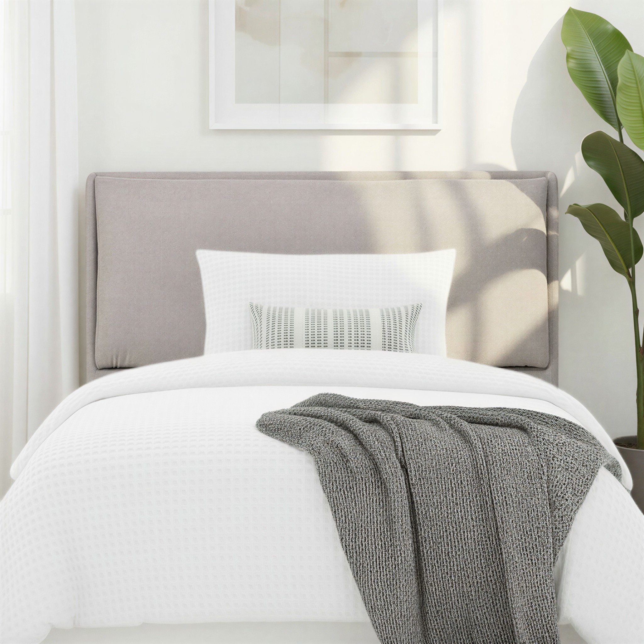 Halsey Single/King Single Headboard, Grey